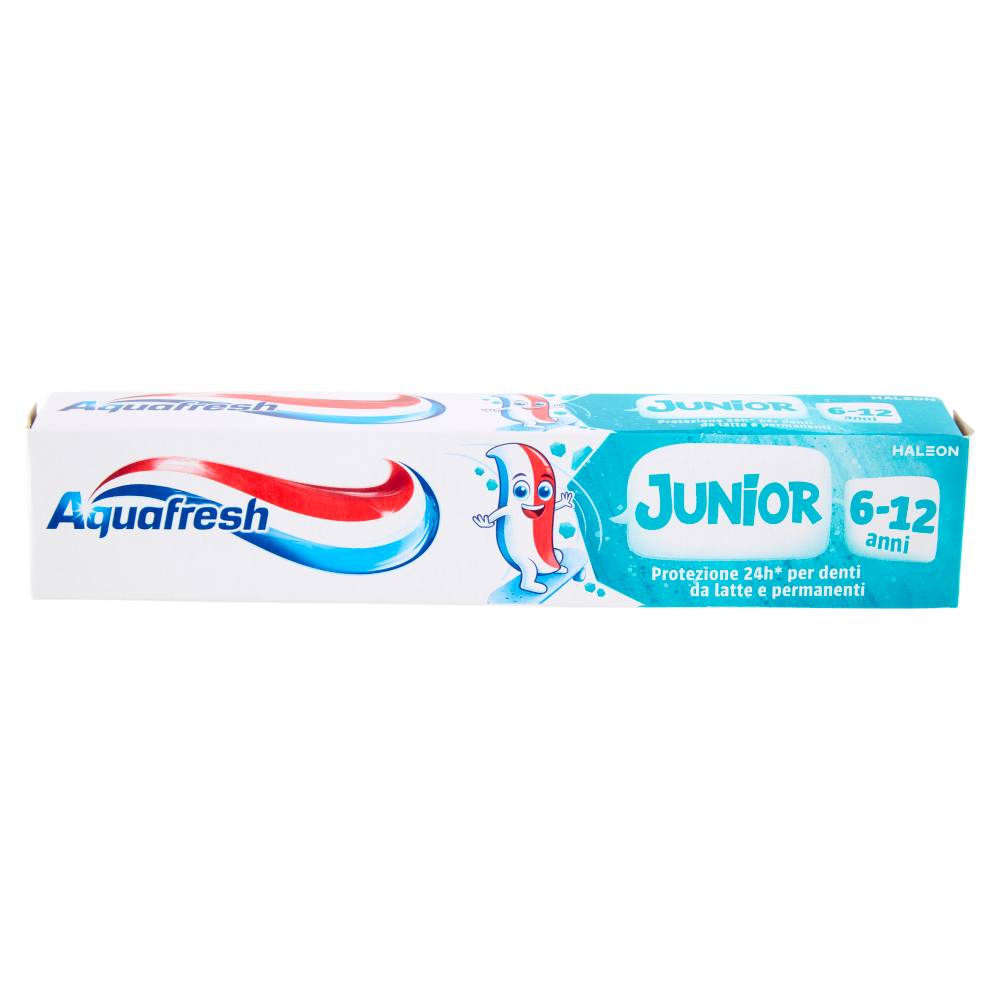 Aquafresh Junior dentifricio bambini igiene dentale denti sani e forti dai 6 anni 75 ml