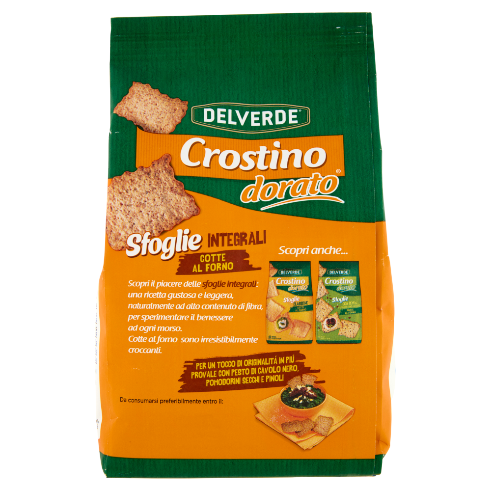 Delverde Crostino dorato Sfoglie Integrali 180 g