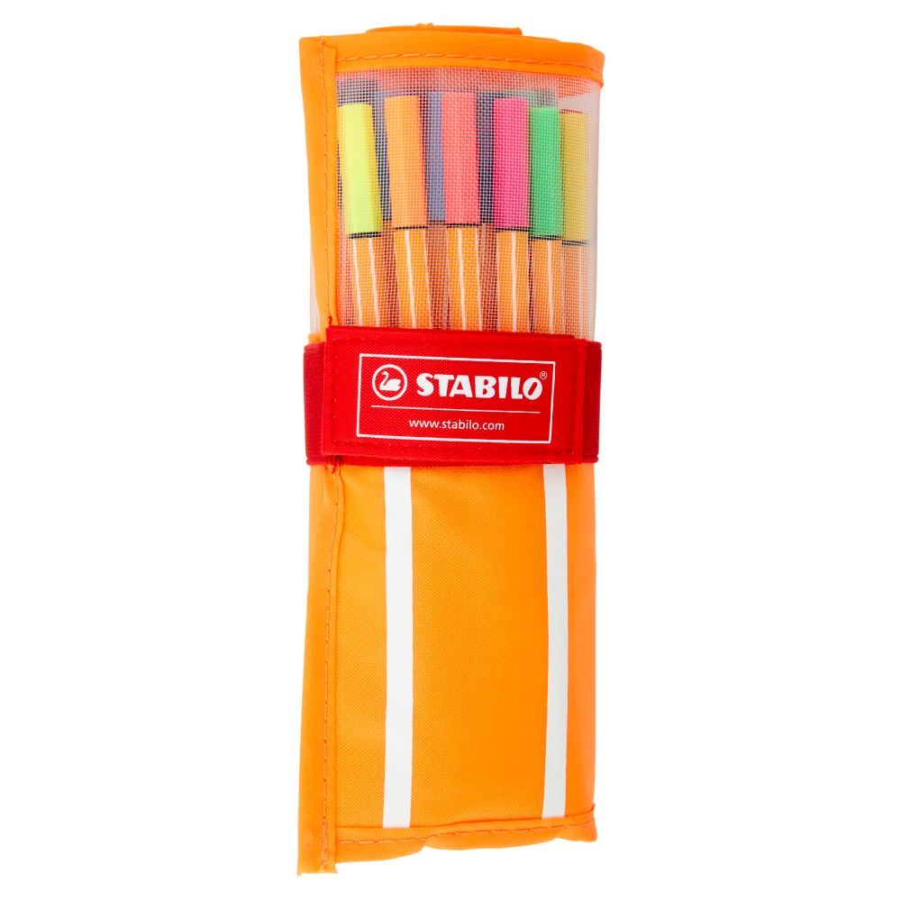 STABILO point 88 penna fineliner - rotolo da 30 pz. con 5 fluo