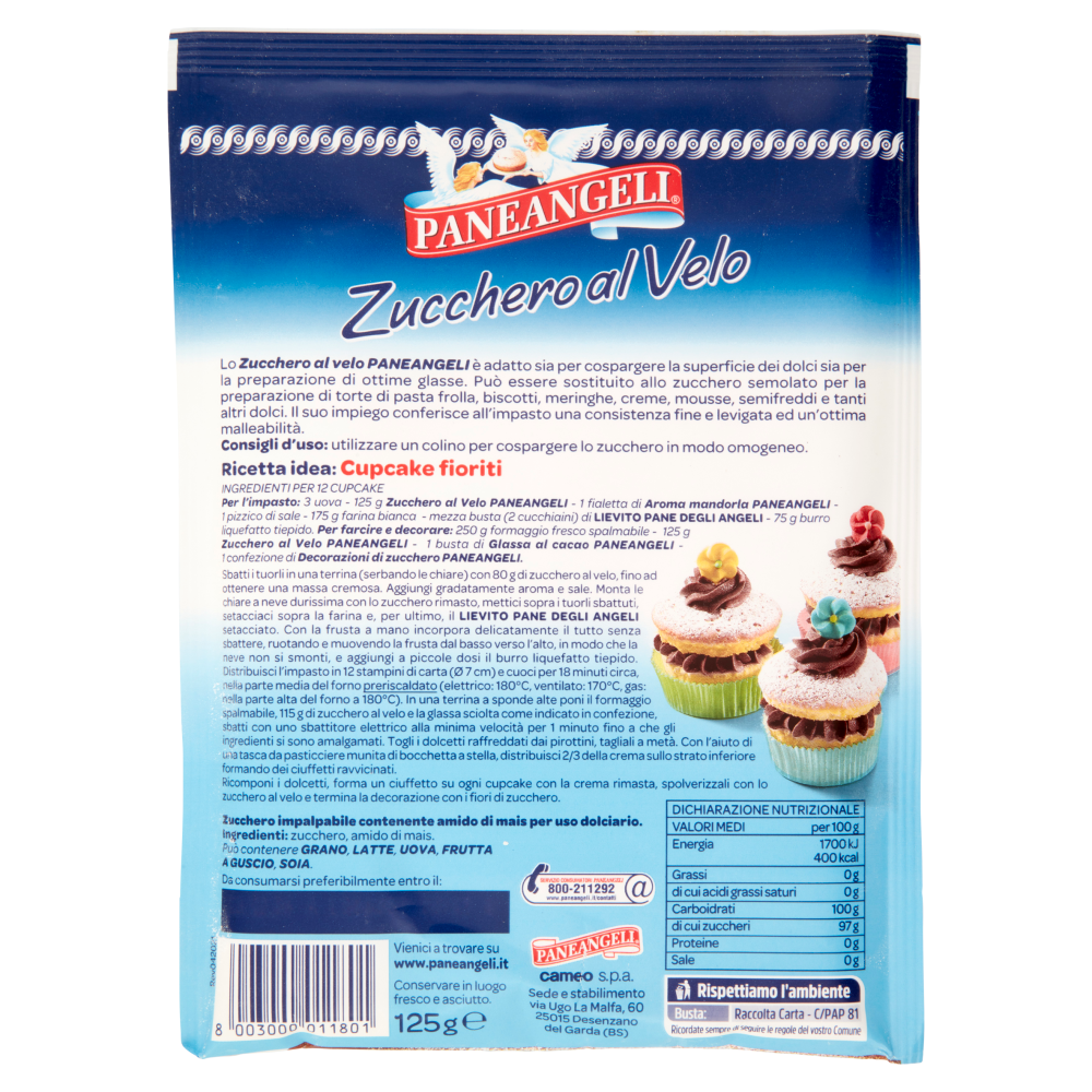 PANEANGELI decora con Zucchero al Velo 125 g