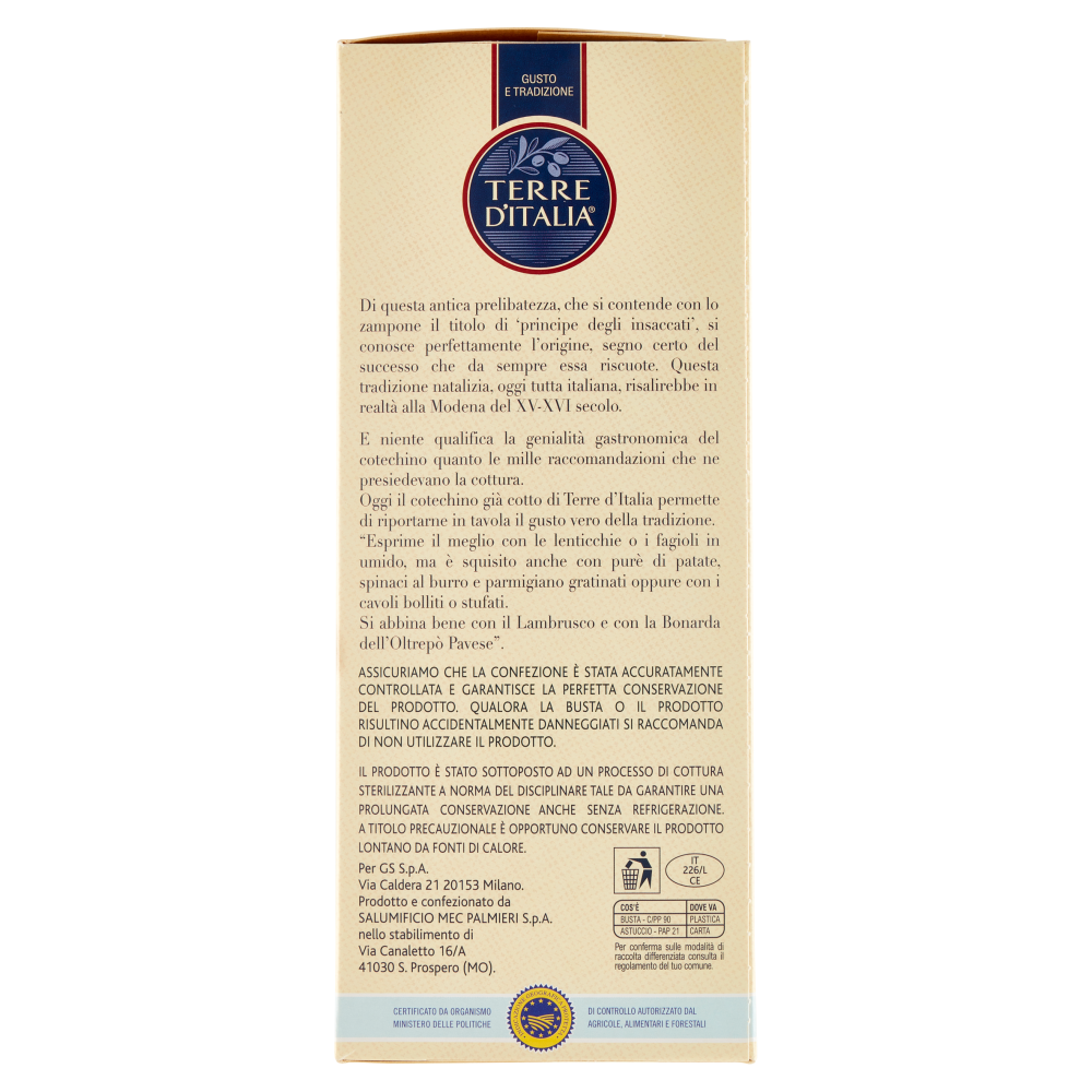 Terre d'Italia Cotechino Modena IGP 500 g