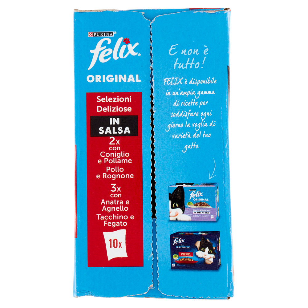 FELIX Original Selezioni Deliziose in Salsa (Coniglio, Pollo, Anatra, Tacchino) 10 x 85 g