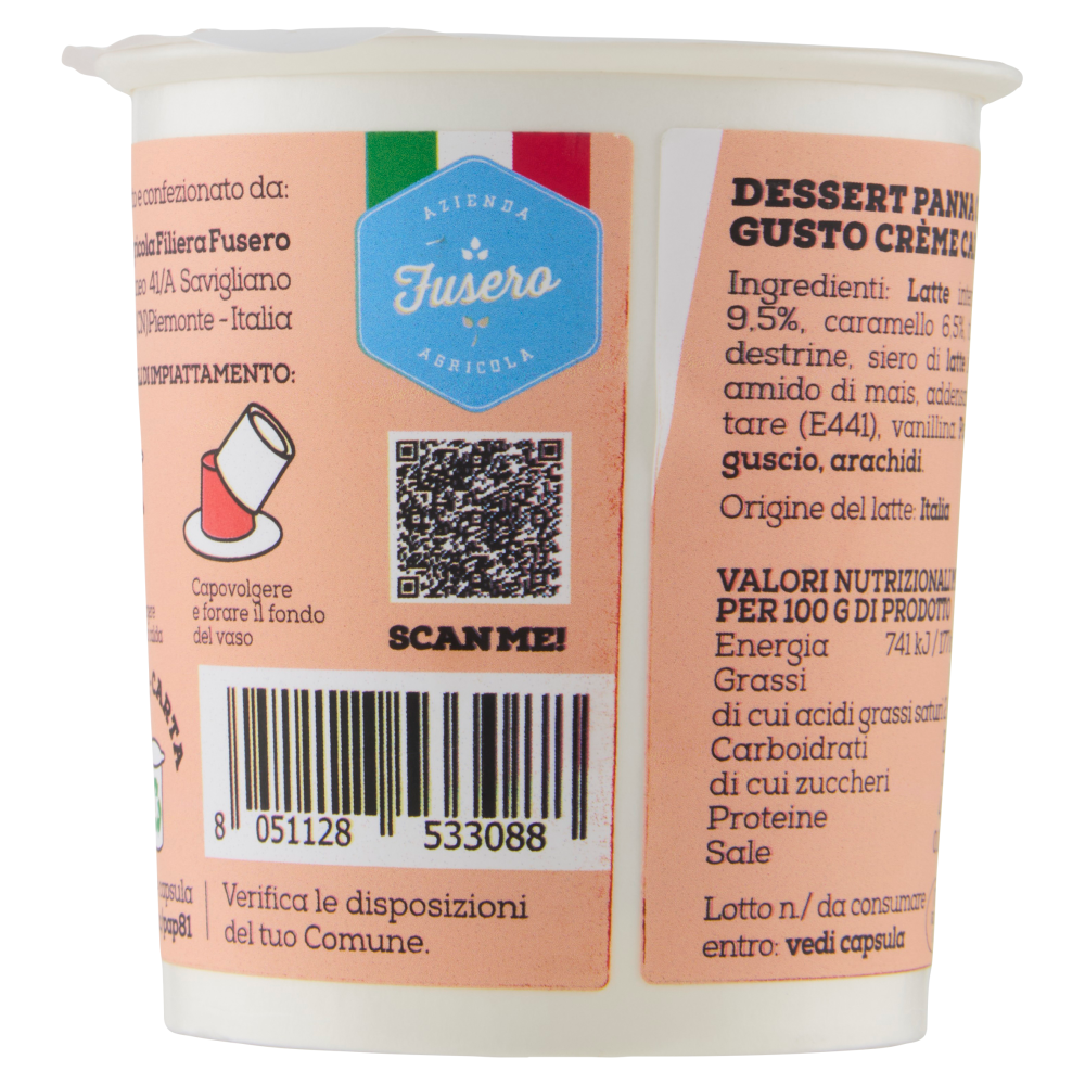 Azienda Agricola Fusero Panna Cotta Cr&egrave;me Caramel 125 g