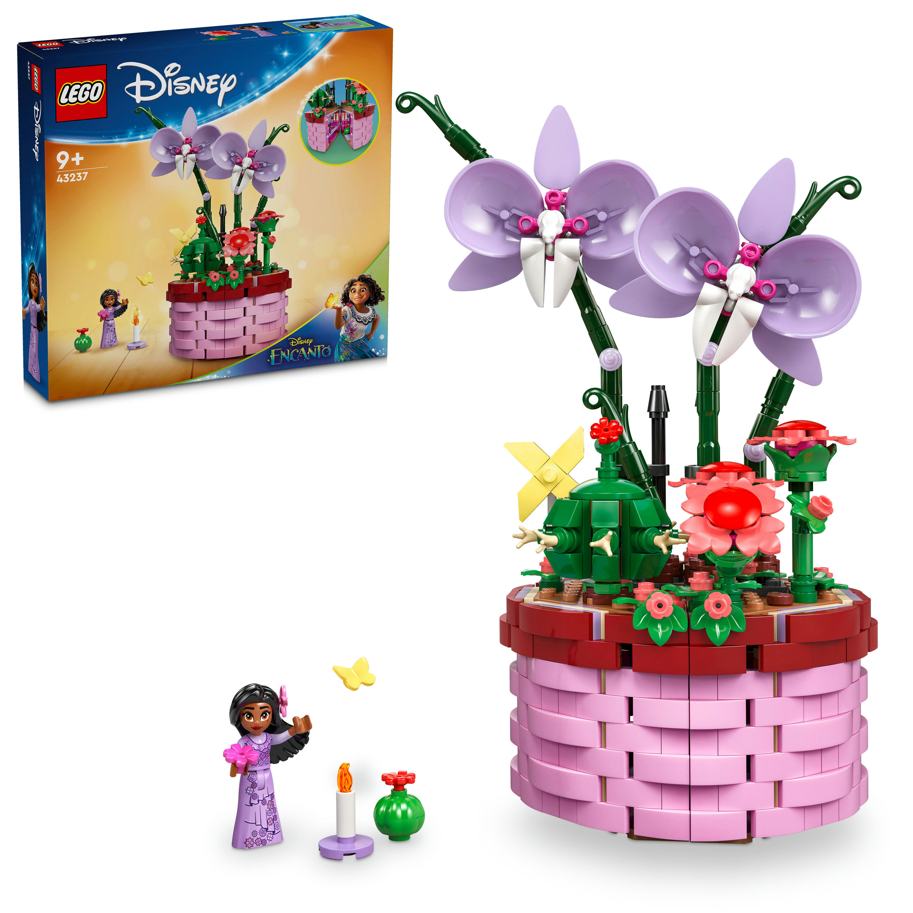 LEGO Disney 43237 Vaso di Fiori di Isabela, Giochi per Bambini 9+ con Mini Bambolina e Cesto Apribile, Regalo dal Film Encanto
