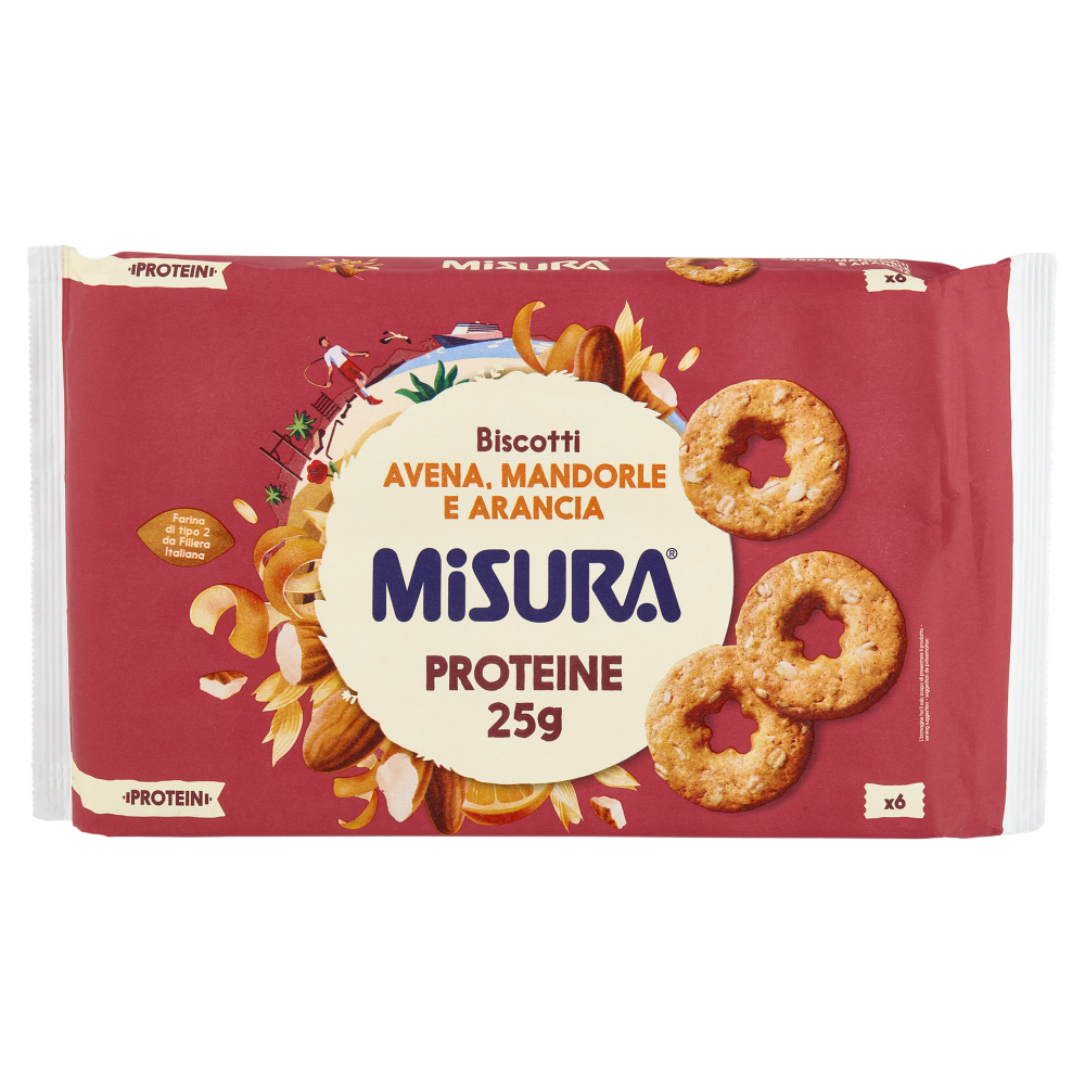 Misura Protein Biscotti Avena, Mandorle e Arancia 260 g