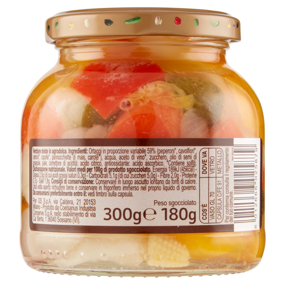 Carrefour Extra Verdure Miste Agrodolci 300 g