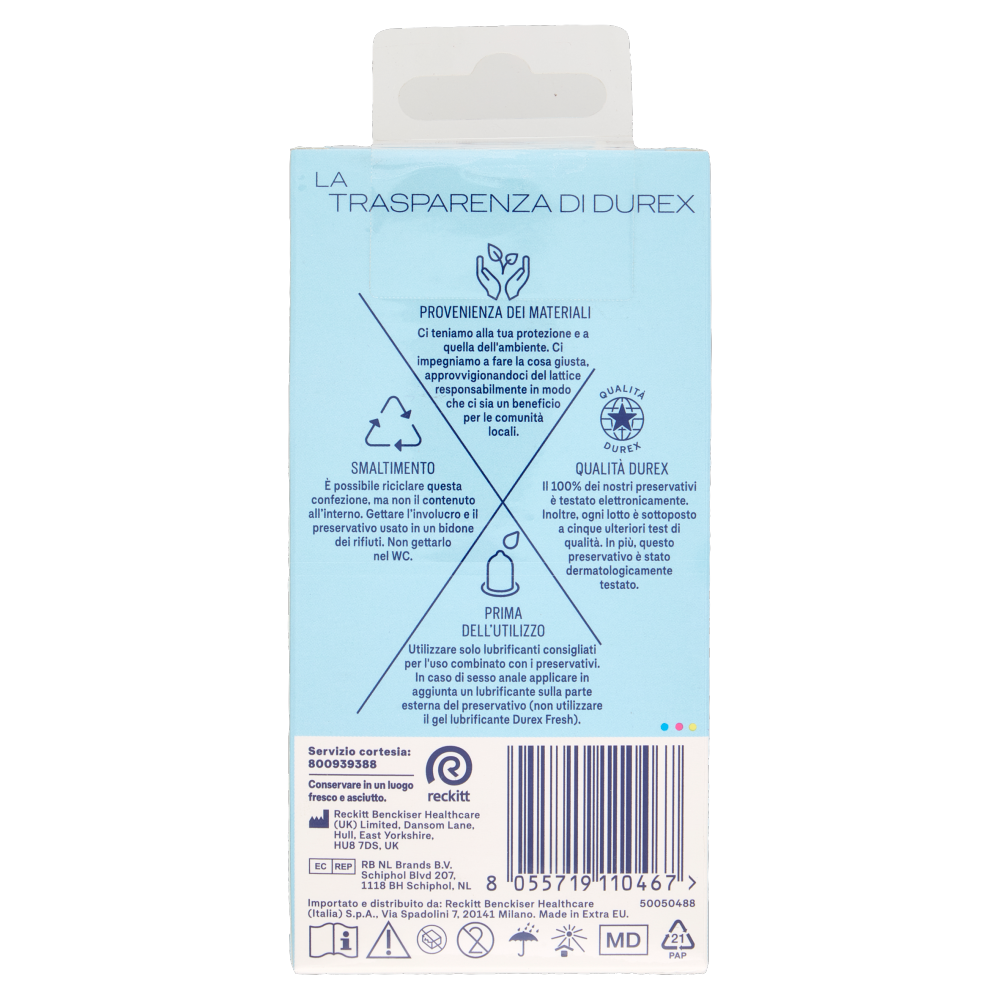 Durex Preservativi Settebello Classico, 10 Profilattici