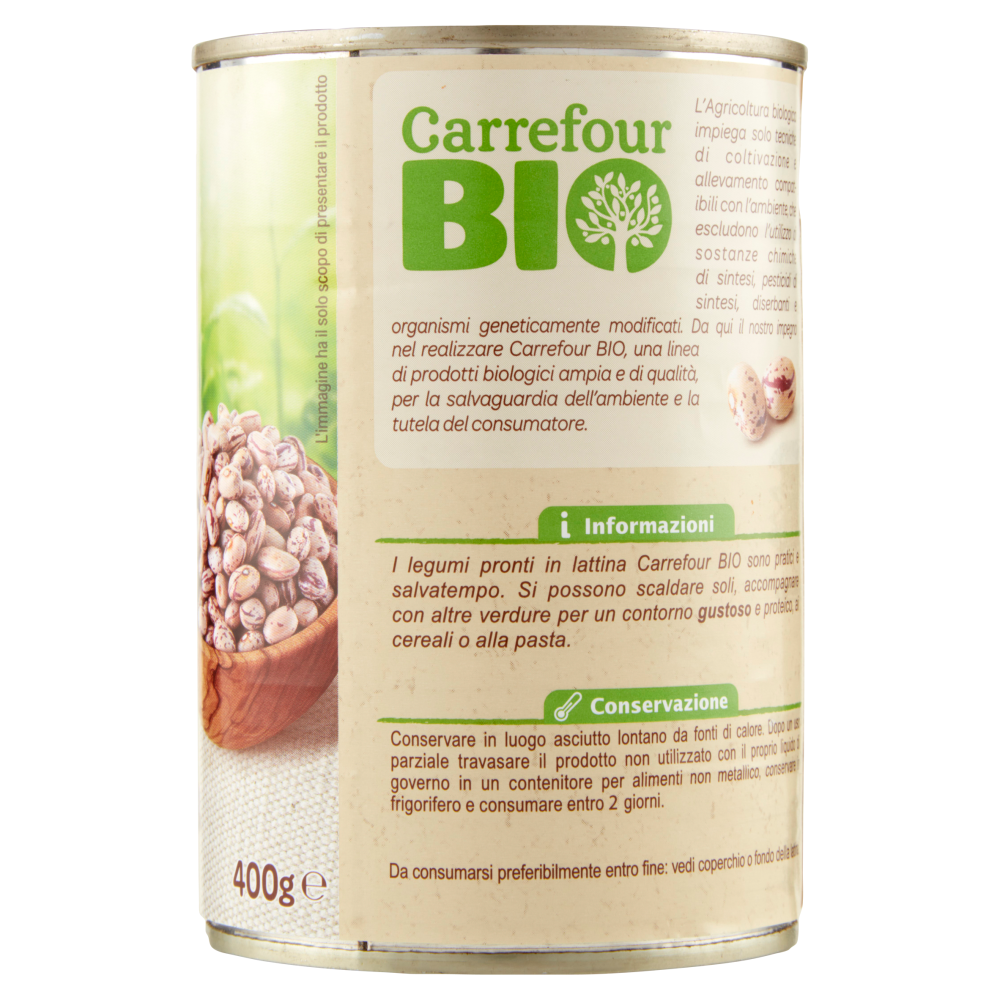Carrefour Bio Fagioli Borlotti 400 g