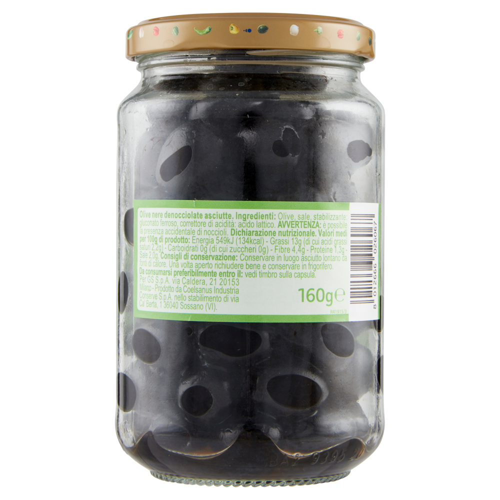 Carrefour Classic Olive Nere Denocciolate Asciutte 160 g