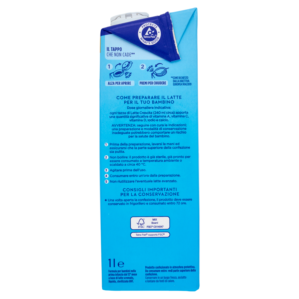APTAMIL Nutribiotik 3 - Latte di Crescita Liquido, dal 12&deg; mese al 24&deg;, Fonte di Ferro, 1L