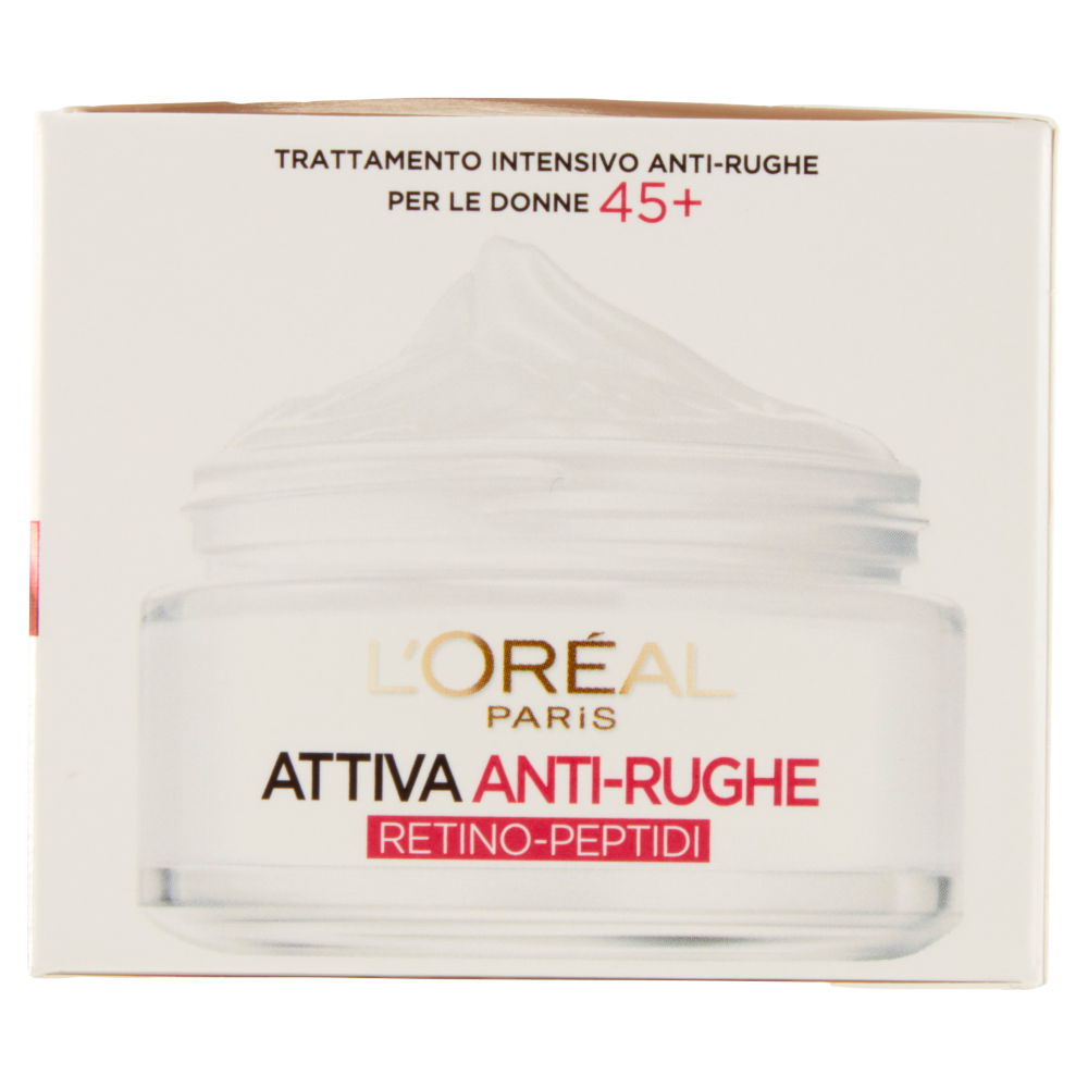 L'Oréal Paris Attiva Anti-Rughe Crema Viso 45+, Trattamento Intensivo Anti-rughe, 50 ml