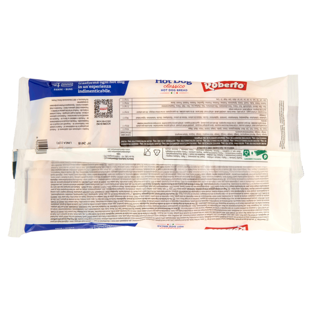 Roberto Hot Dog classico 4 Panini 250 g