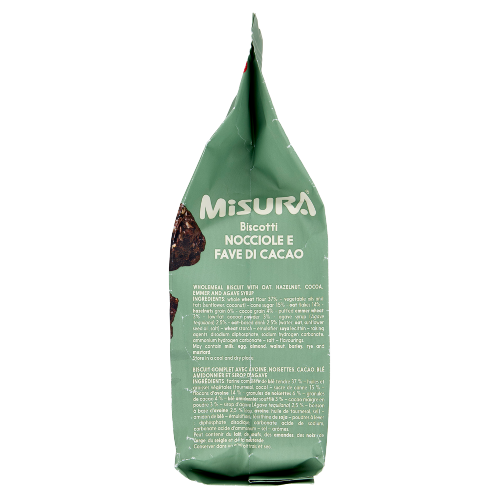 Misura Naturìcca Biscotti Nocciole e Fave di Cacao Plant Based 260 g
