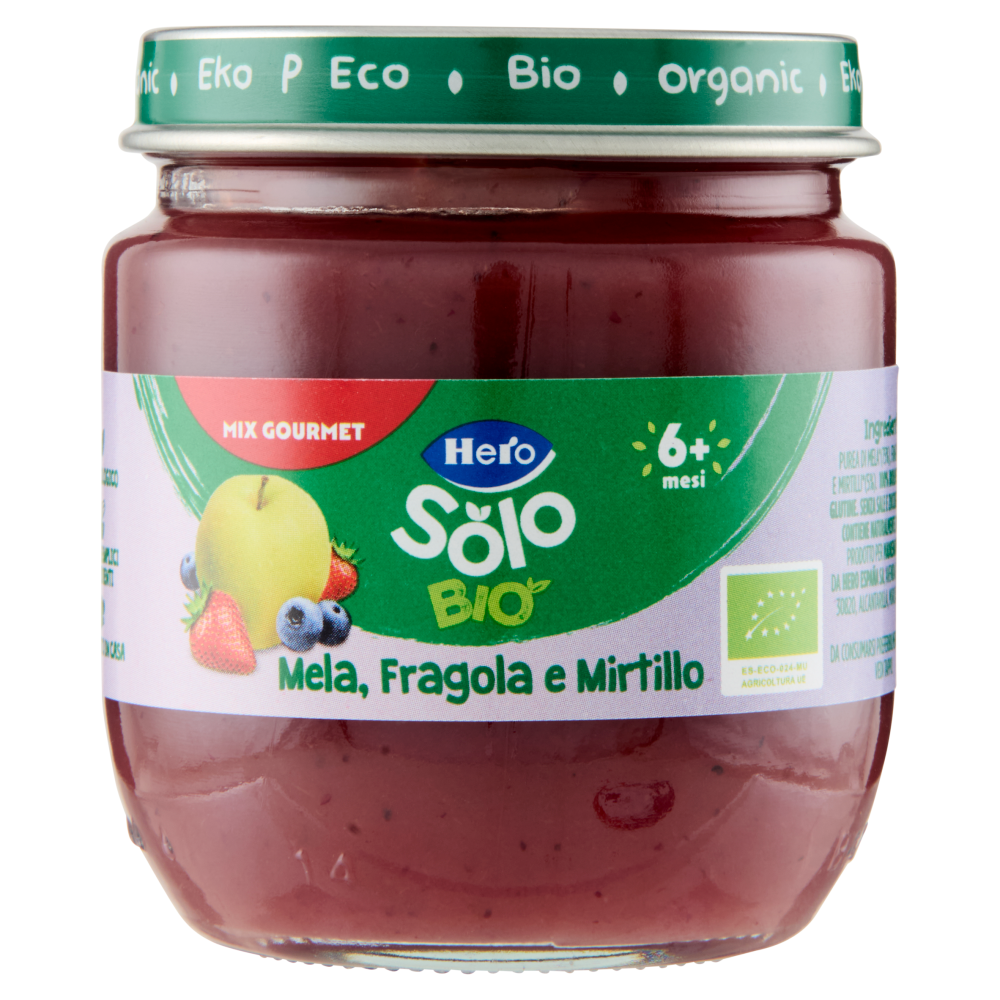 Hero Solo Bio Mela, Fragola e Mirtillo 120 g
