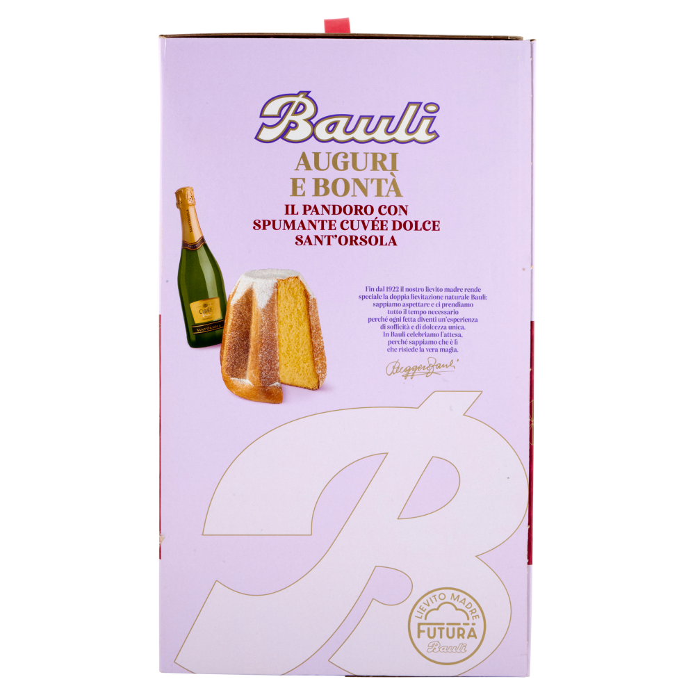 Bauli Auguri e Bont&agrave; Pandoro Bauli 700 g + Spumante Cuv&eacute;e dolce Sant'Orsola 75 cl