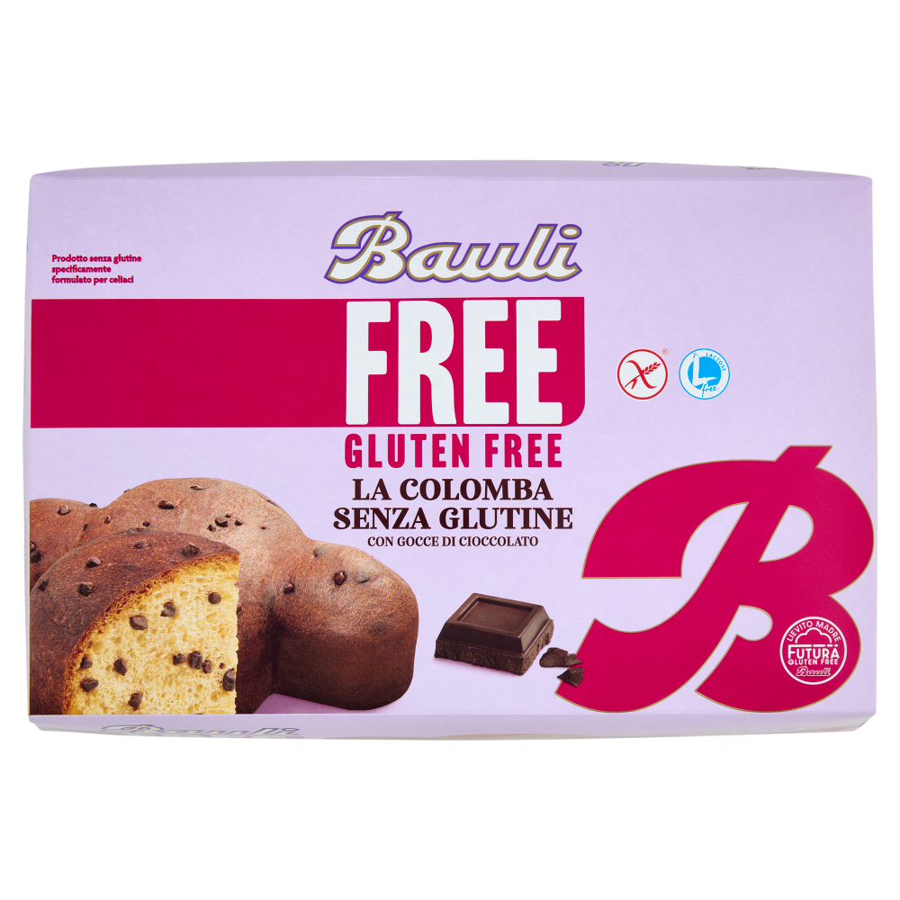 Bauli Free Gluten Free la Colomba Senza Glutine con Gocce di Cioccolato 450 g