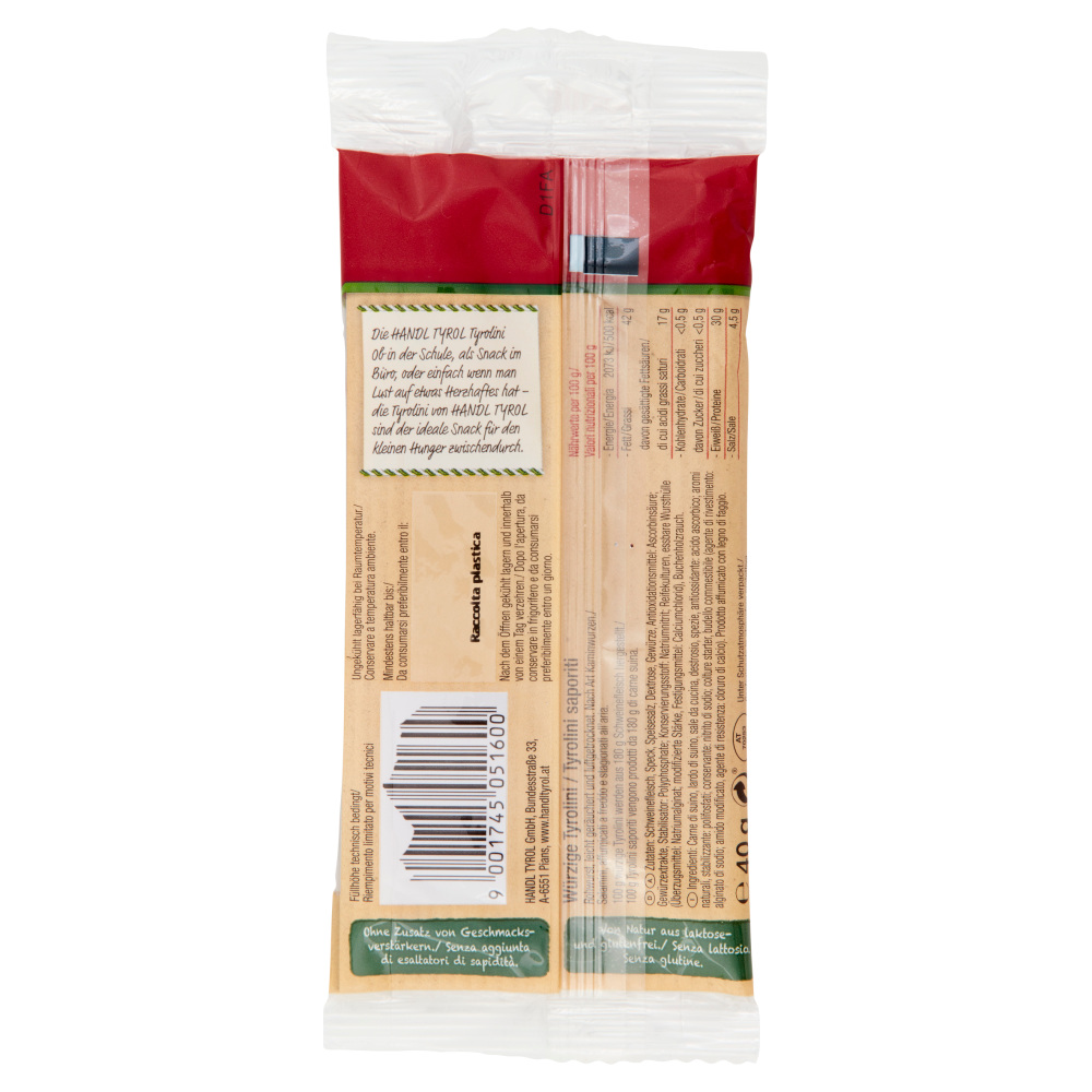Handl Tyrol Tyrolini saporiti affumicati 40 g 