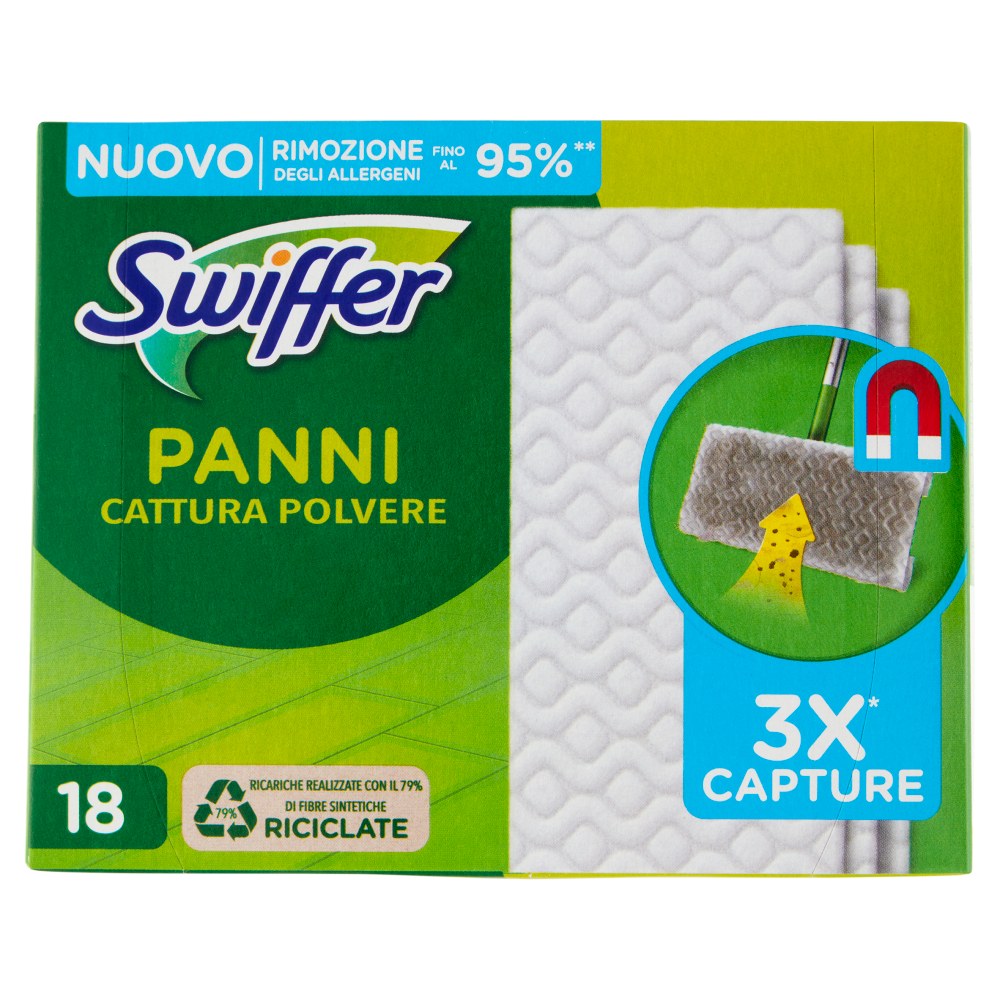 Swiffer Panni Catturapolvere per Scopa Swiffer - Ricarica 18 Panni