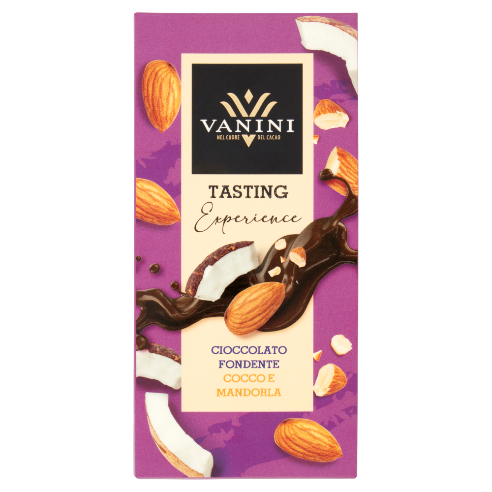 Vanini Tasting Experience Cioccolato Fondente Cocco e Mandorla 75 g