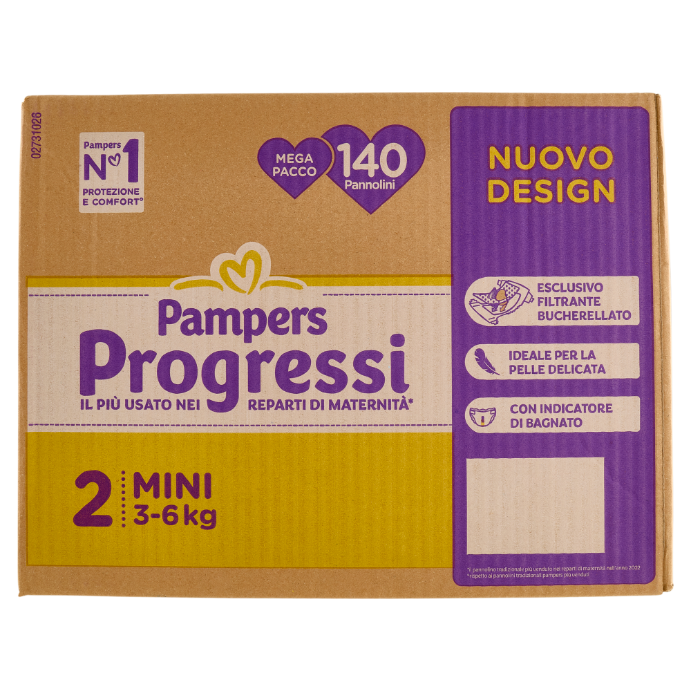 Pampers Progressi Mini 140 pz
