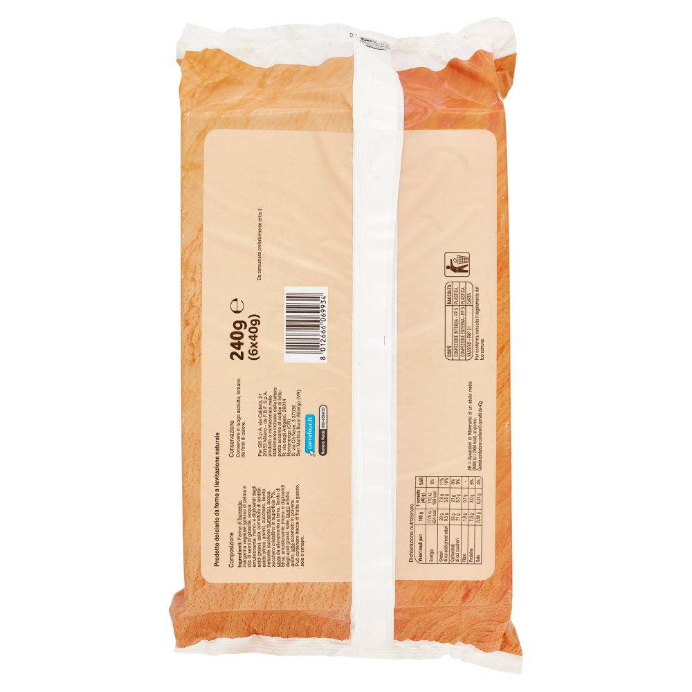 Carrefour Original Cornetti di Pasta Sfoglia Classici 6 x 40 g