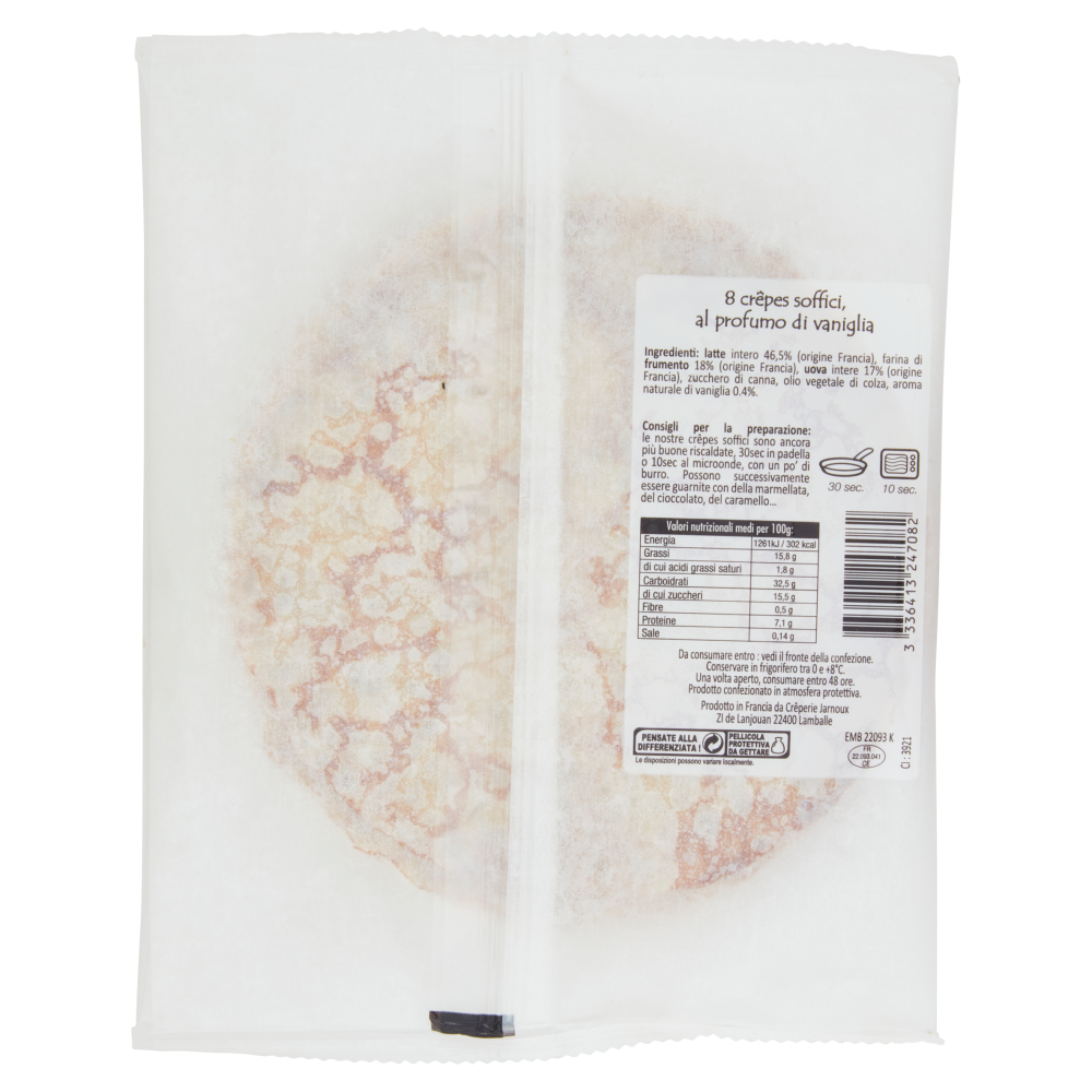Bernard Jarnoux Crêpier 8 Crêpes Soffici al profumo di vaniglia 200 g