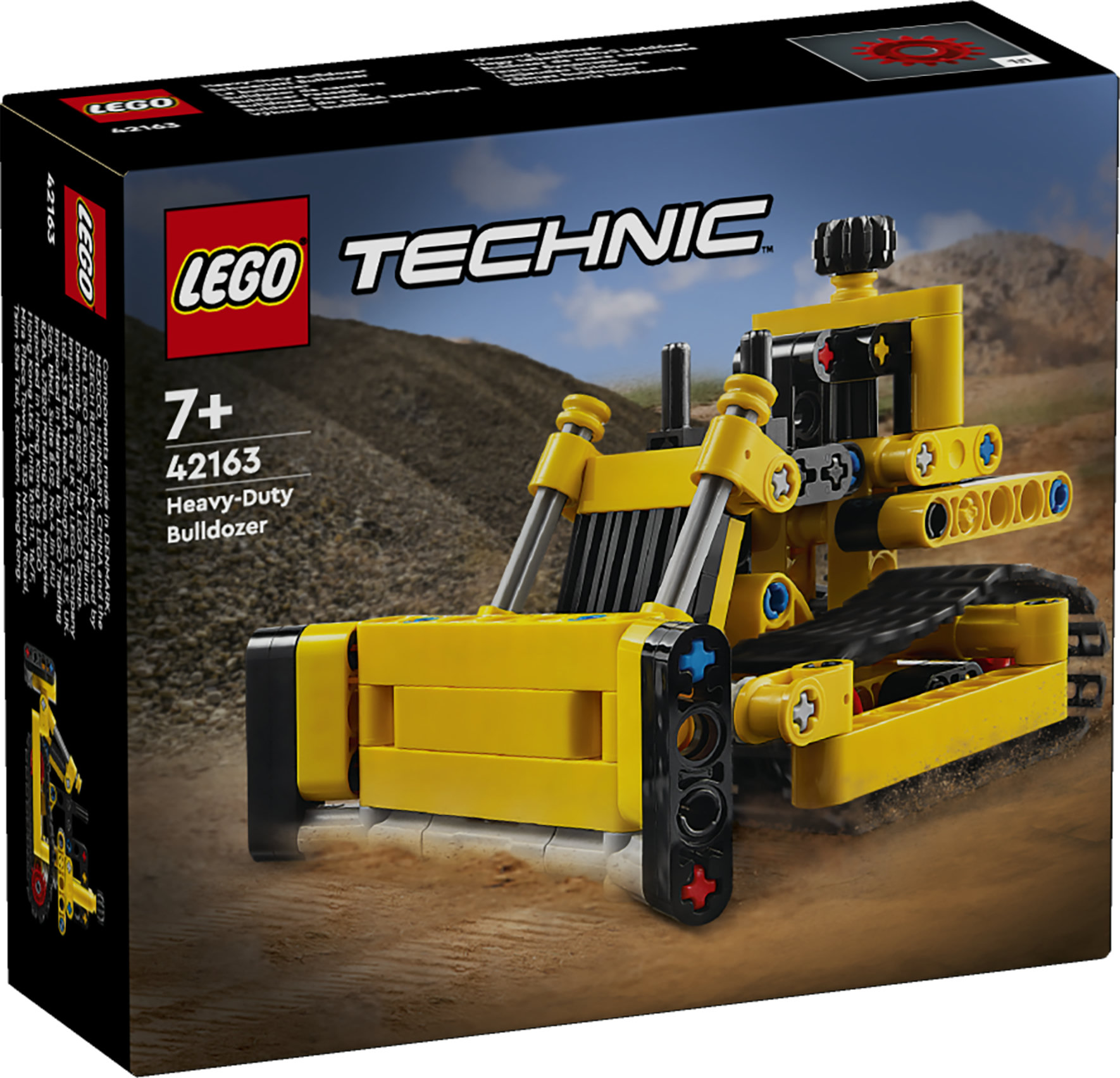 LEGO Technic 42163 Bulldozer da Cantiere, Giochi per Bambini e Bambine di 7+ Anni, Regalo per Amanti dei Veicoli Giocattolo