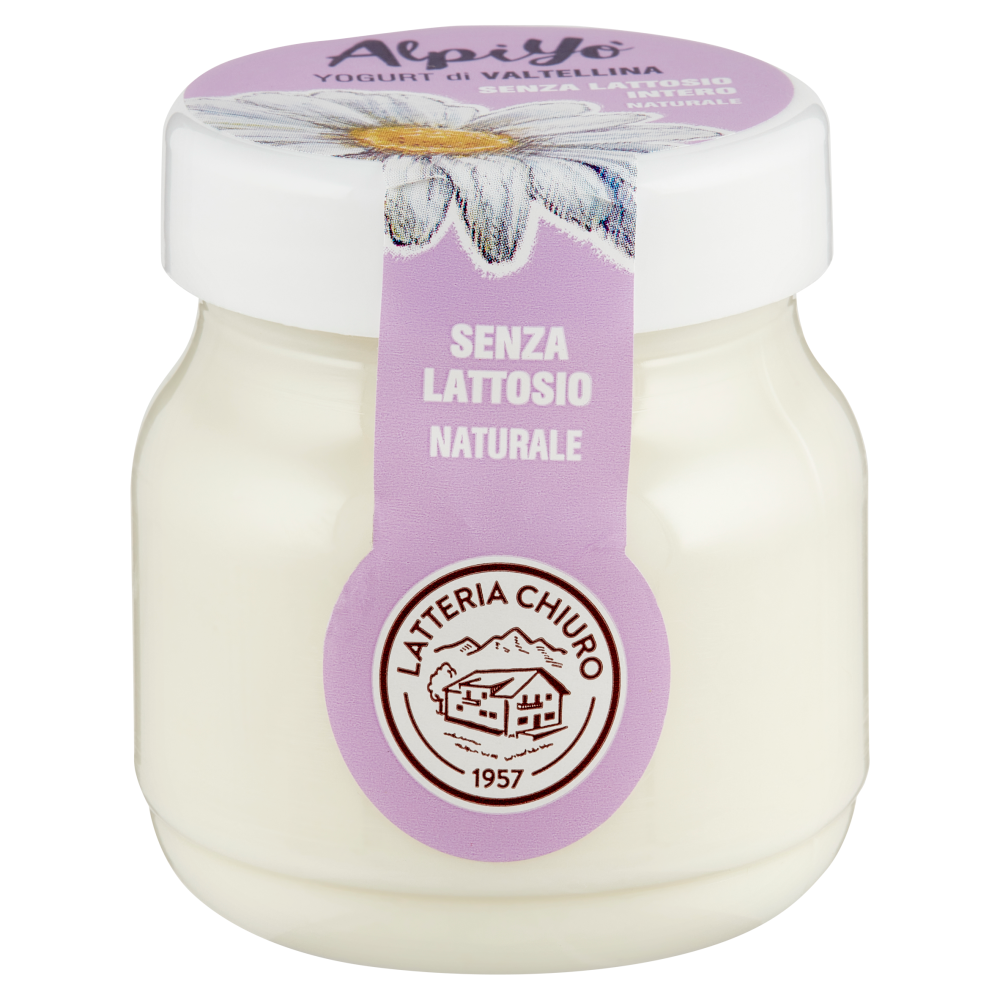 AlpiYò Yogurt di Valtellina Senza Lattosio Intero Naturale 125 g