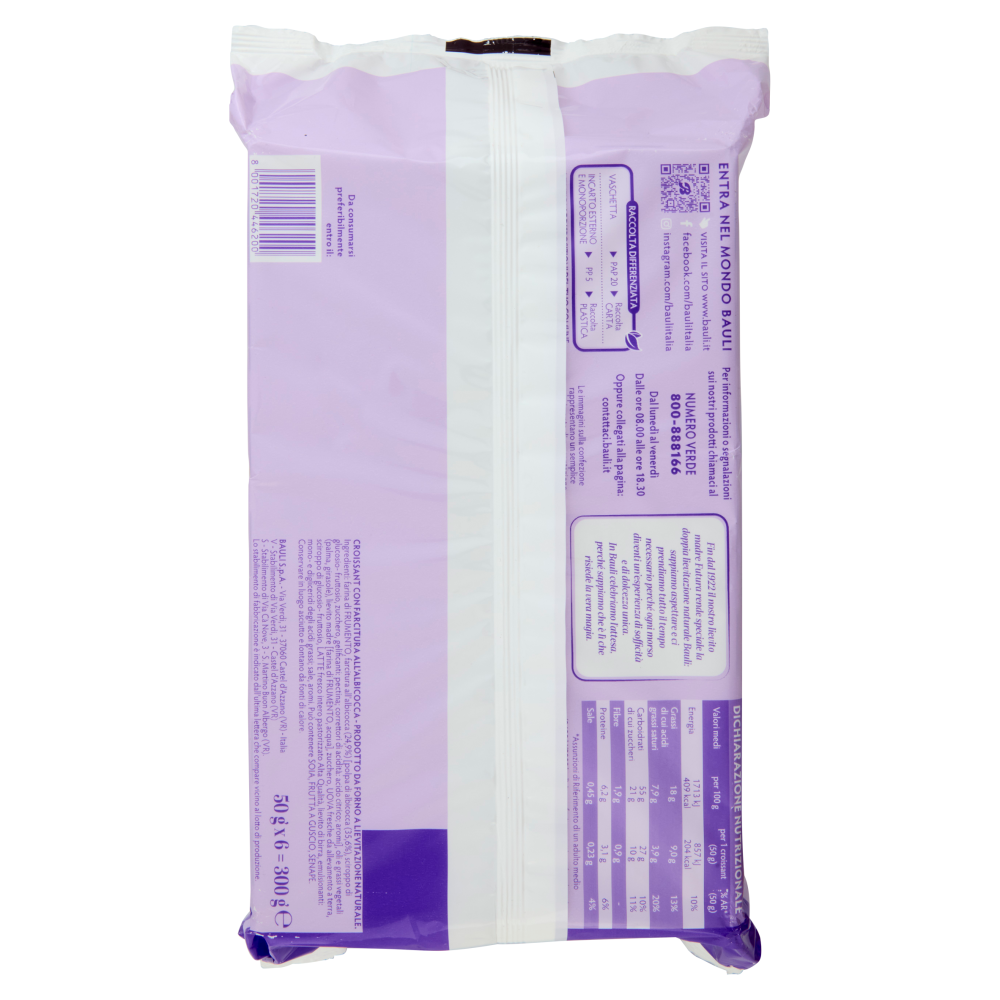 Bauli Croissant Albicocca 6 x 50 g