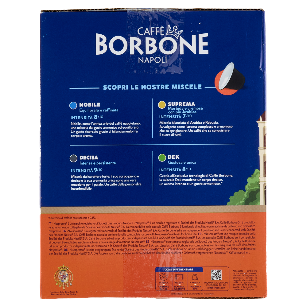 Caffè Borbone Miscela Nobile Capsule Compatibili Nespresso* ad uso domestico 120 x 5 g