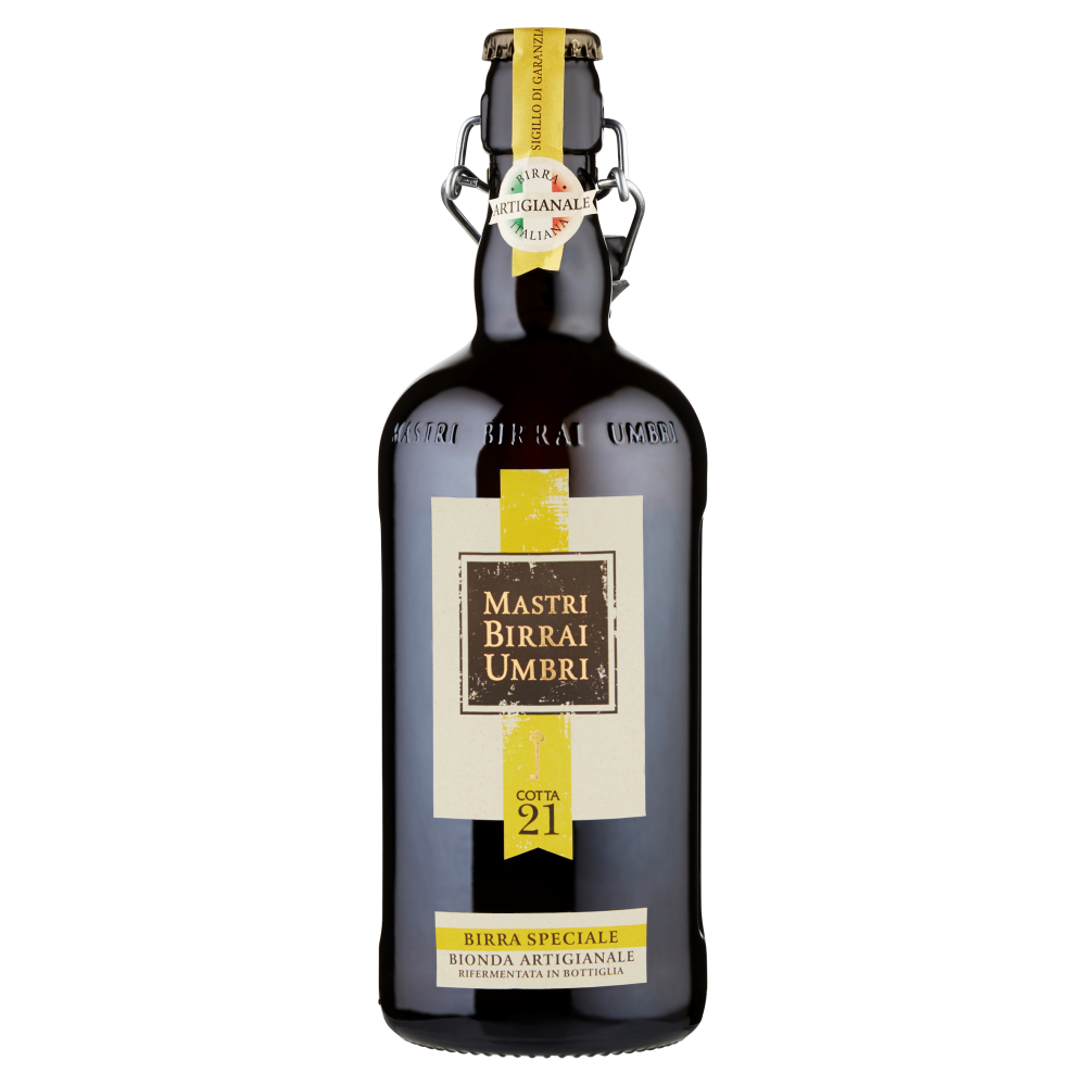 Mastri Birrai Umbri Cotta 21 Birra Speciale Bionda Artigianale Rifermentata in Bottiglia 0,75 L