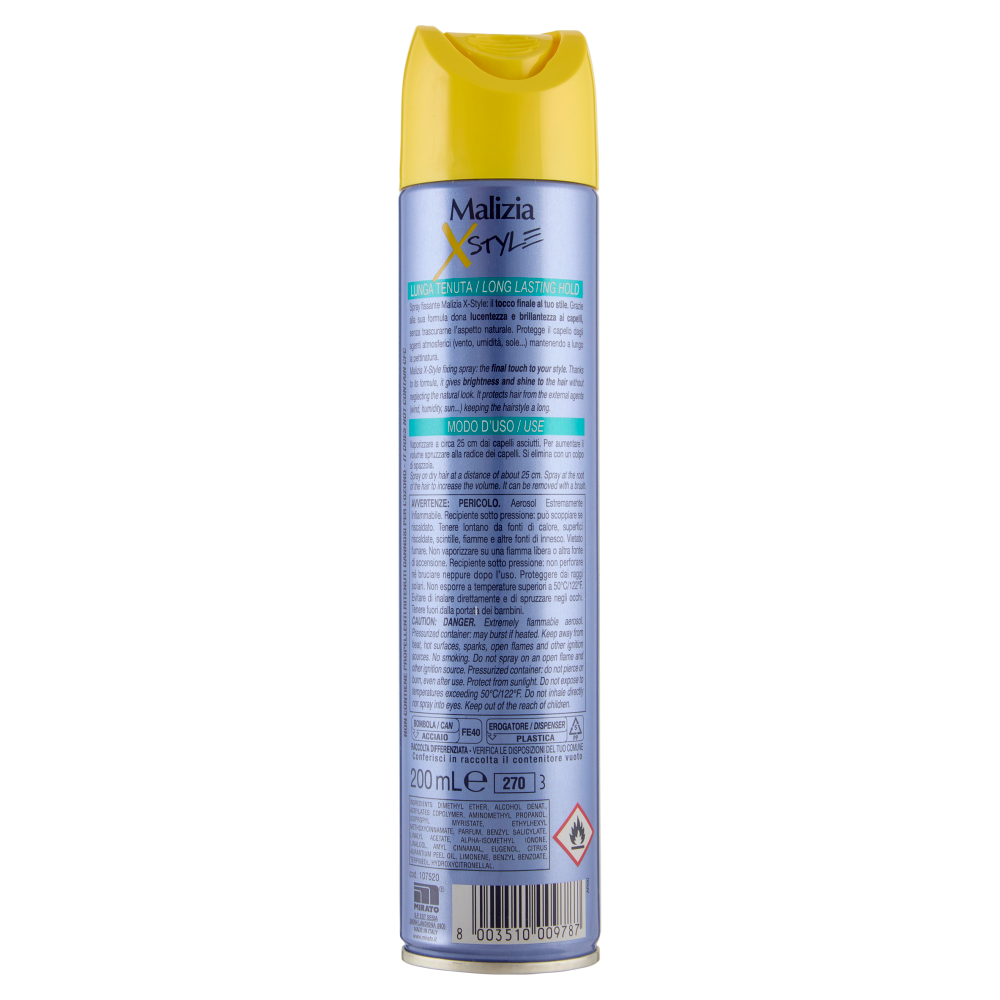 Malizia Xstyle Spray Fissante Formula Forte 200 mL
