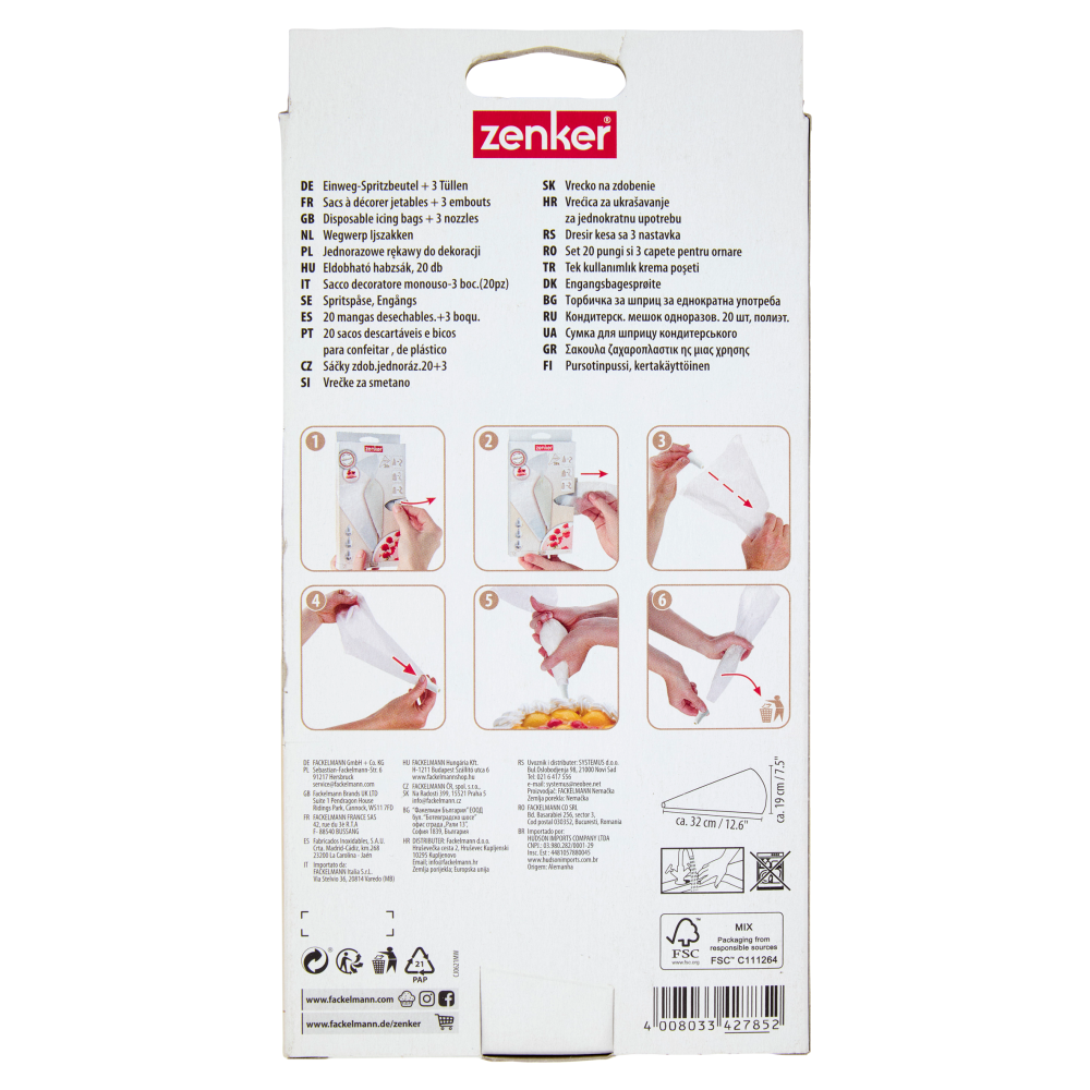 zenker Sacco decoratore monouso-3 boc. (20pz)