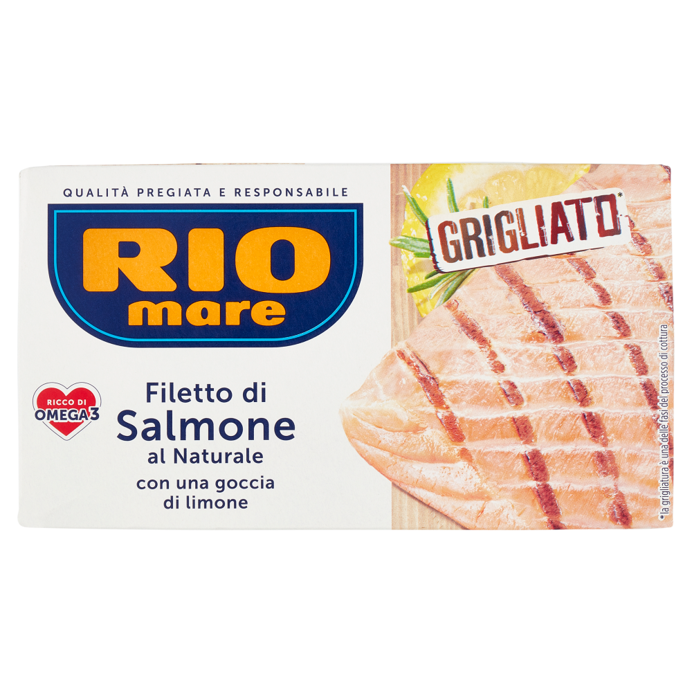 Rio mare Filetto di Salmone al Naturale con una goccia di limone Grigliato 125 g