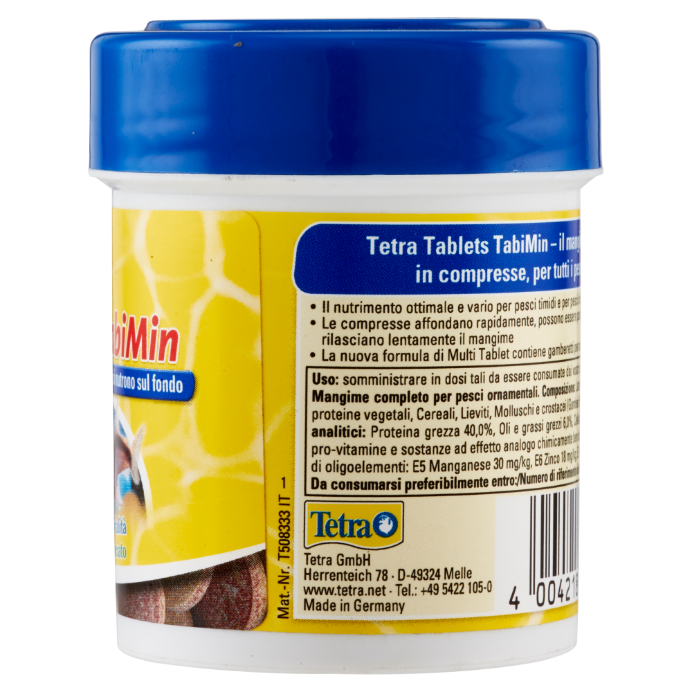 Tetra Tablets TabiMin Mangime di base per tutti i pesci che si nutrono sul fondo 120 tablets 36 g
