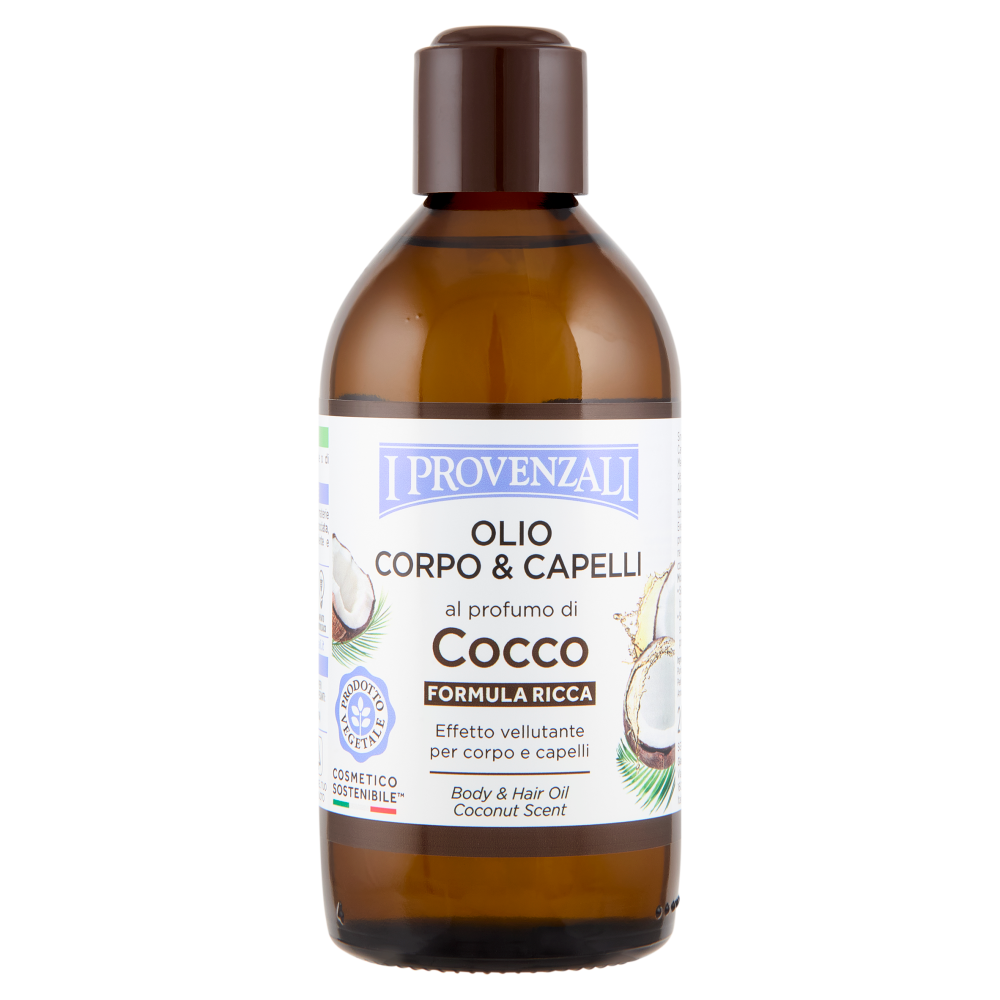I Provenzali Olio Corpo & Capelli al profumo di Cocco Formula Ricca 200 mL