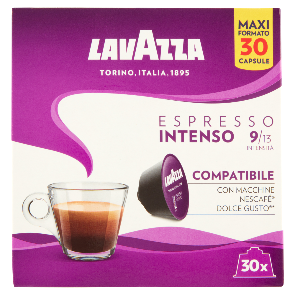 Lavazza Espresso Intenso Compatibile con Macchine Nescafé Dolce Gusto* 30 x 8 g