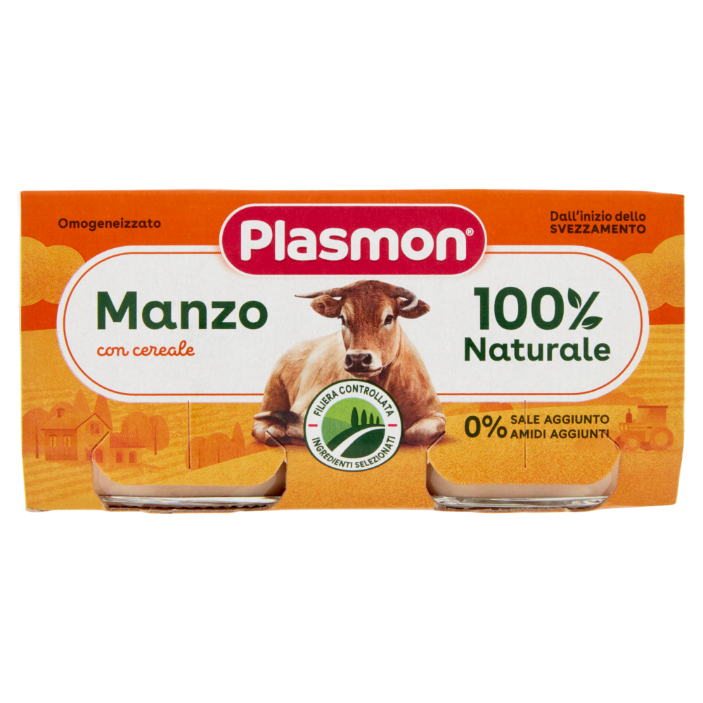 Omogeneizzati Plasmon omogeneizzati manzo carote 2 pezzi da 120 g