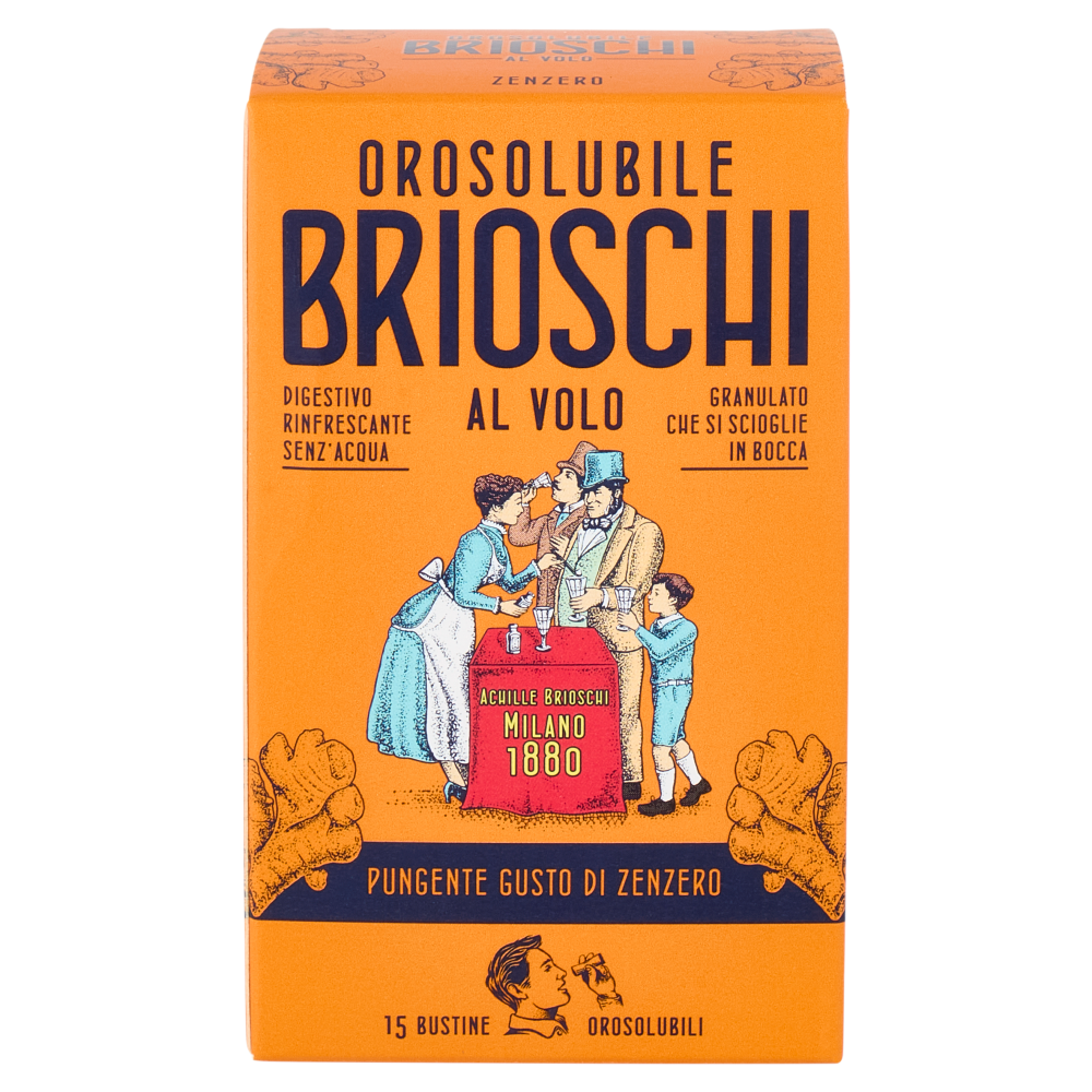 Brioschi Orosolubile al Volo Pungente Gusto di Zenzero 15 x 1 g