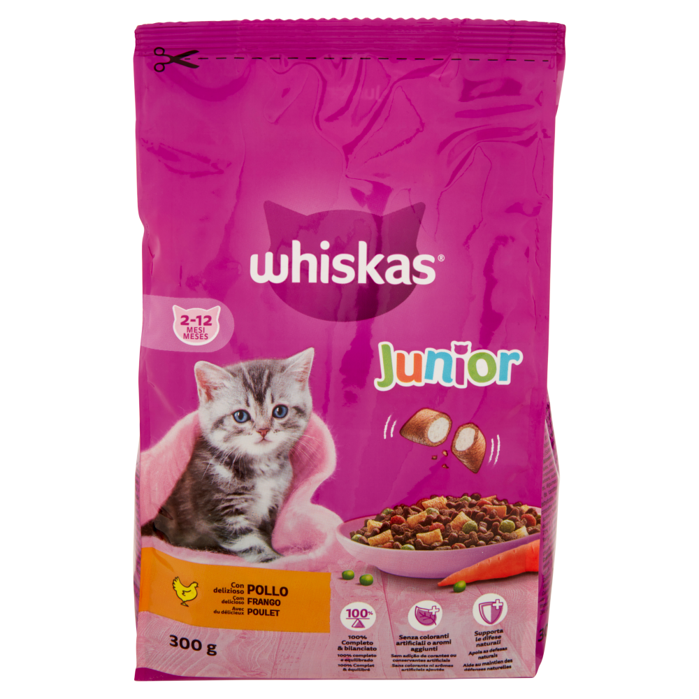 Whiskas Junior Crocchette con delizioso Pollo 300 g