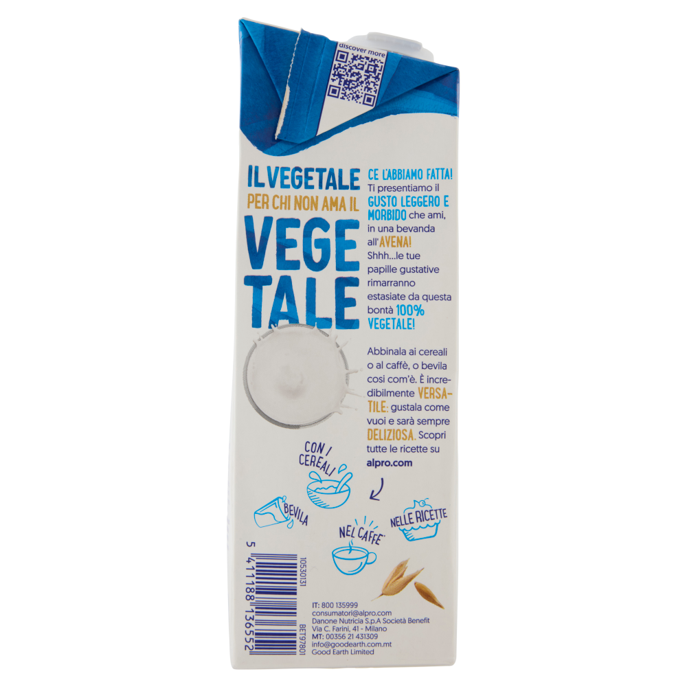 ALPRO Questo Non è Latte Light, Bevanda Vegetale all'Avena Gusto Latte, Senza Lattosio, 1l