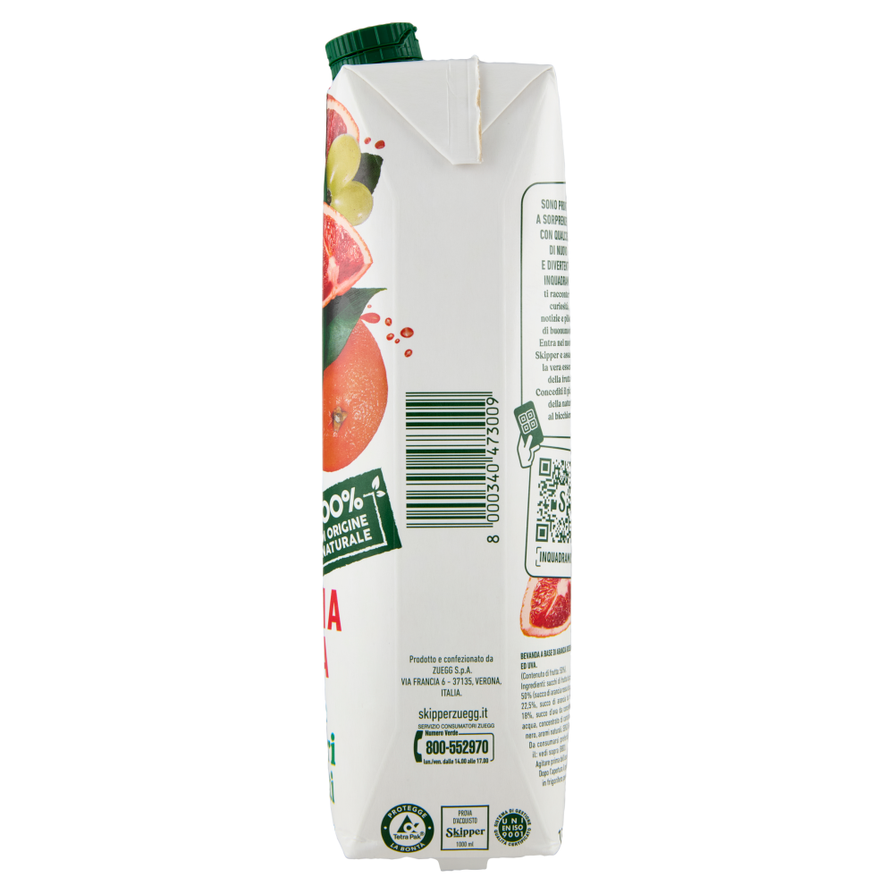 Zuegg Skipper Arancia Rossa Senza zuccheri aggiunti 1000 ml