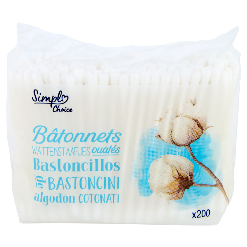 Simpl Choice Bastoncini Cotonati 200 pz