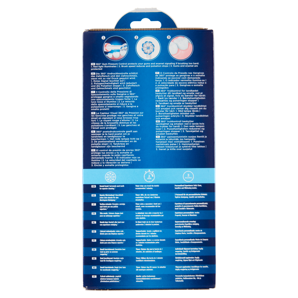 Oral-B Power Spazzolino Elettrico Ricaricabile Pro3 3700 Cross Action Bianco + 1 Testina in omaggio