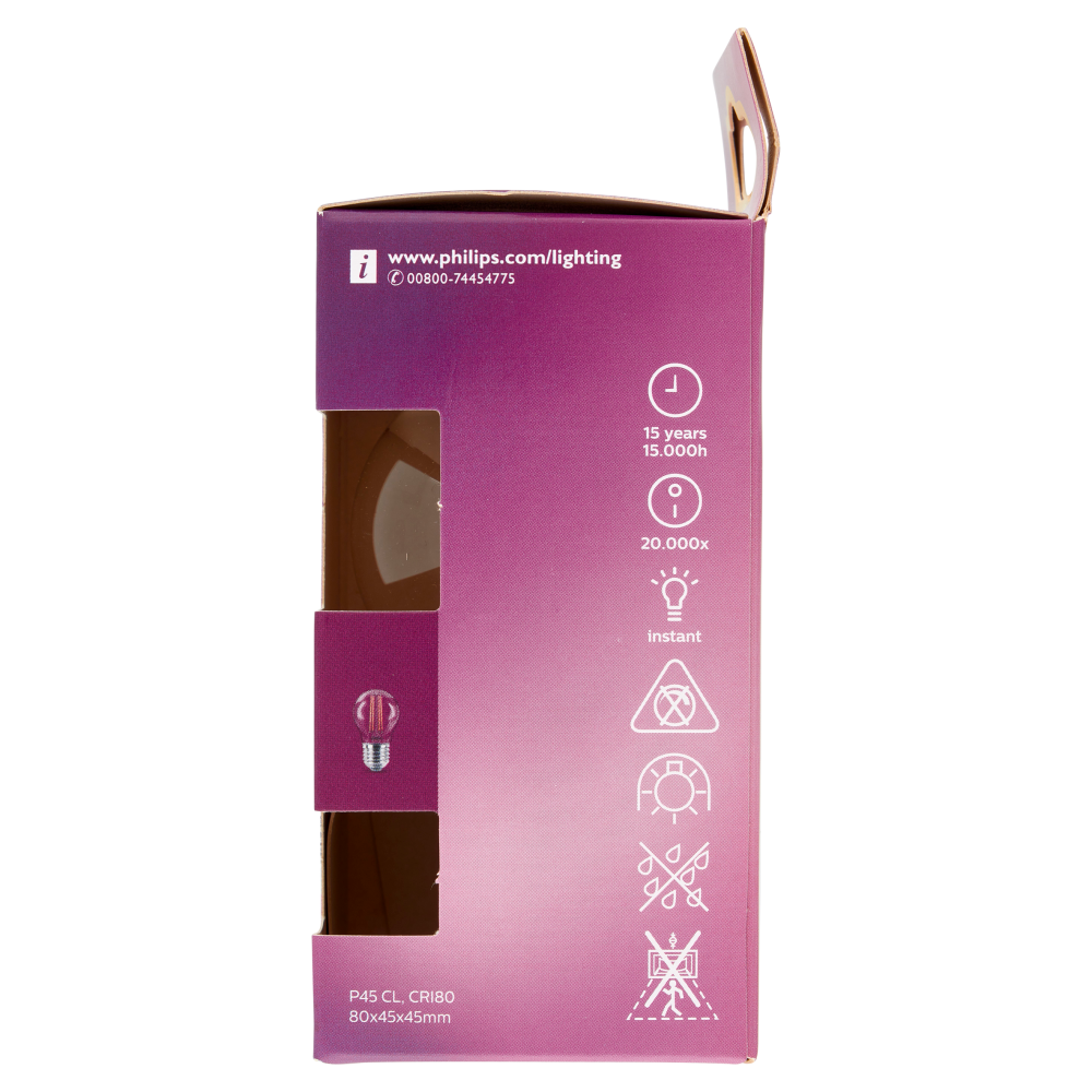 Philips Led sfera filamento 40W E27 2700K