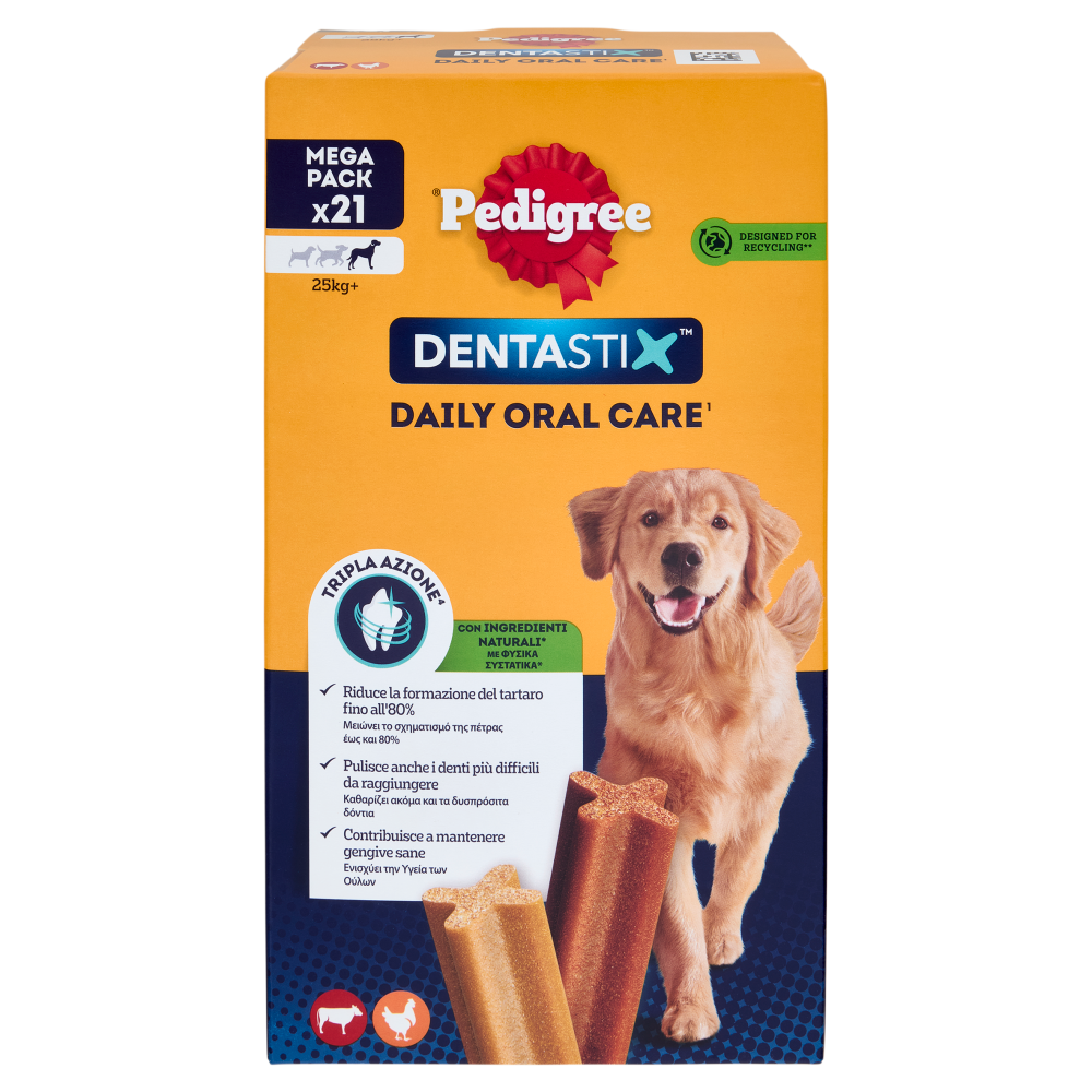 Pedigree Dentastix Snack per igiene orale Cane Grande 21 Pezzi 810 g