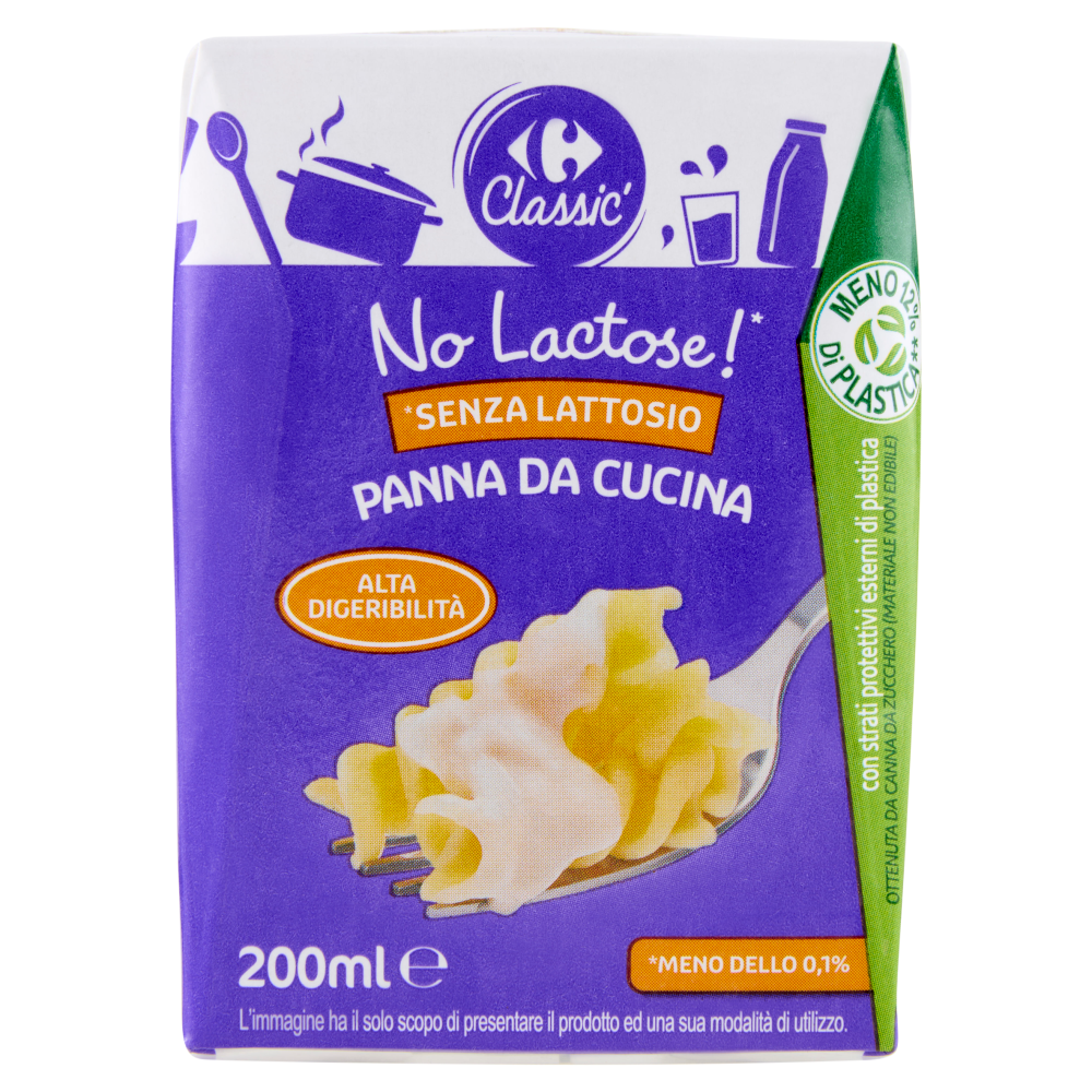 Carrefour Classic No Lactose!*Senza Lattosio Panna da Cucina 200 ml