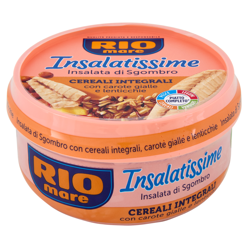 Rio mare Insalatissime Insalata di Sgombro Cereali Integrali con carote gialle e lenticchie 200 g
