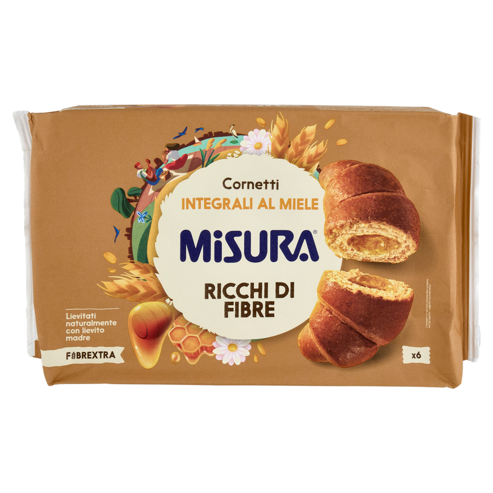 Misura Fibrextra 6 Cornetti Integrali al Miele 308 g