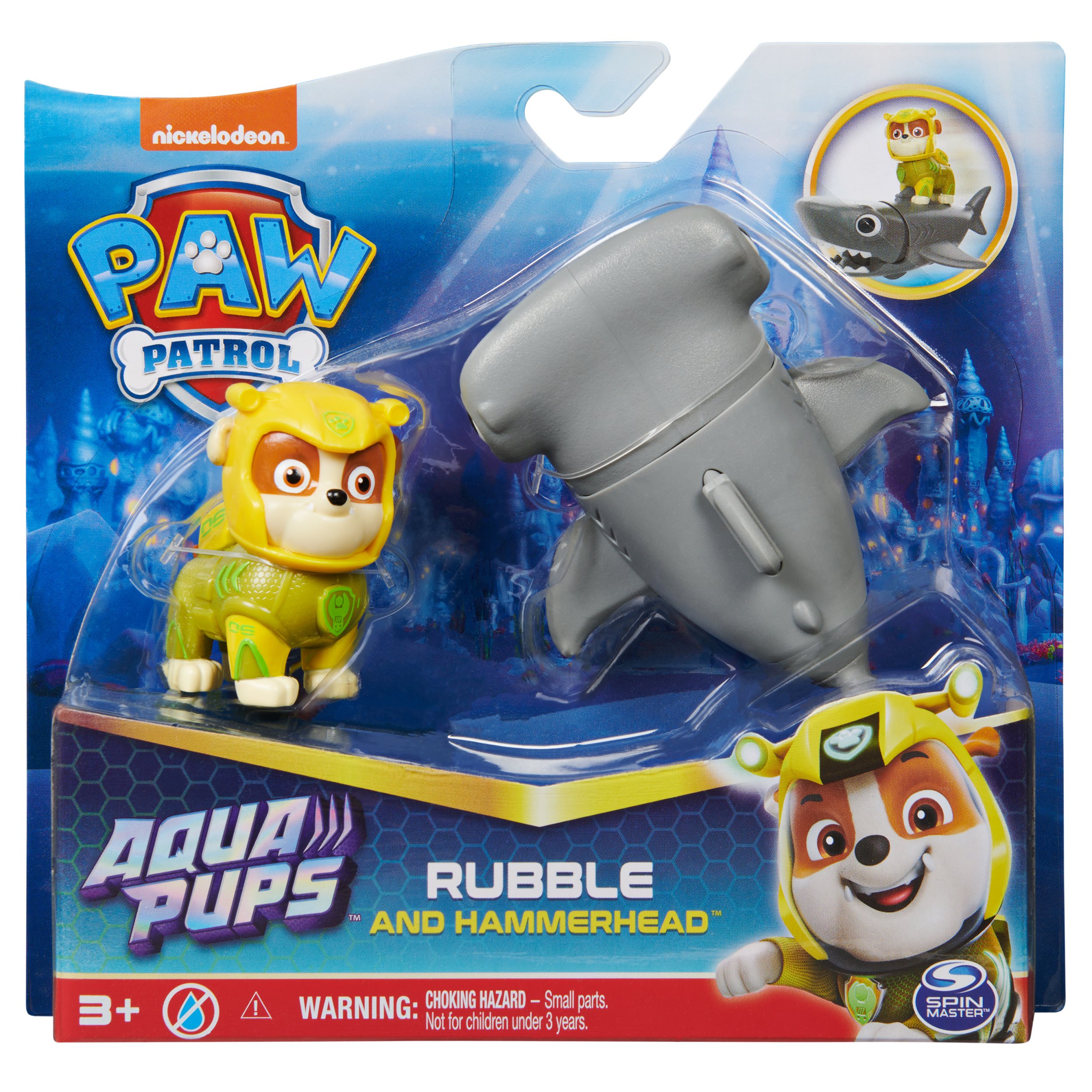PAW Patrol Fantasievolles Spiel: Mit viel Fantasie k&ouml;nnen Kinder sich selbst spannende Aqua Pups-Abenteuer mit Chase, Marshall, Rubble, Skye, Rocky und Coral (Spielzeugfiguren jeweils separat erh&auml;ltlich) ausdenken